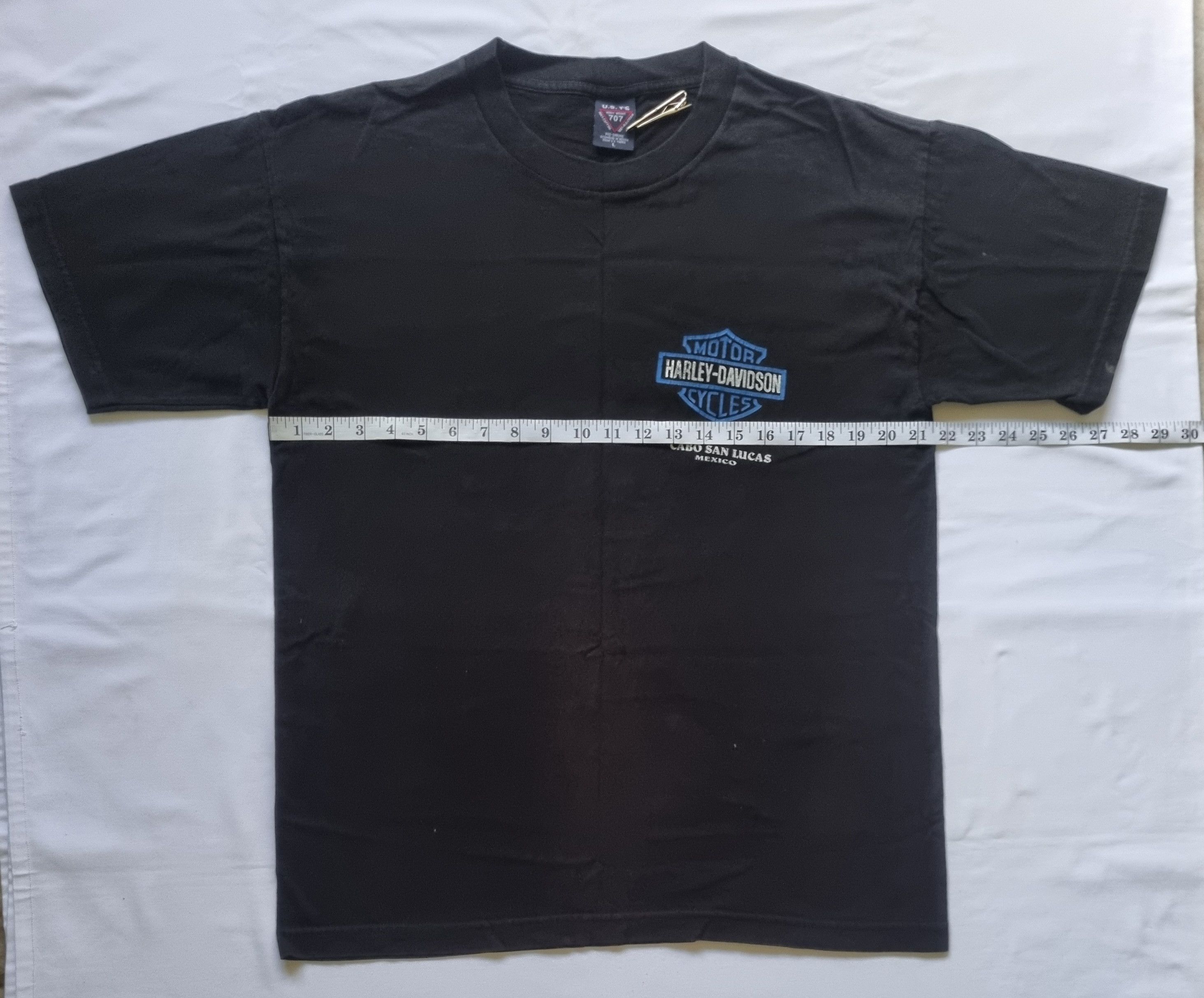Harley Davidson × Vintage Vtg 90s Harley Davidson Cafe Cabo San Lucas Mexico T Shirt Size US L / EU 52-54 / 3 - 3 Thumbnail
