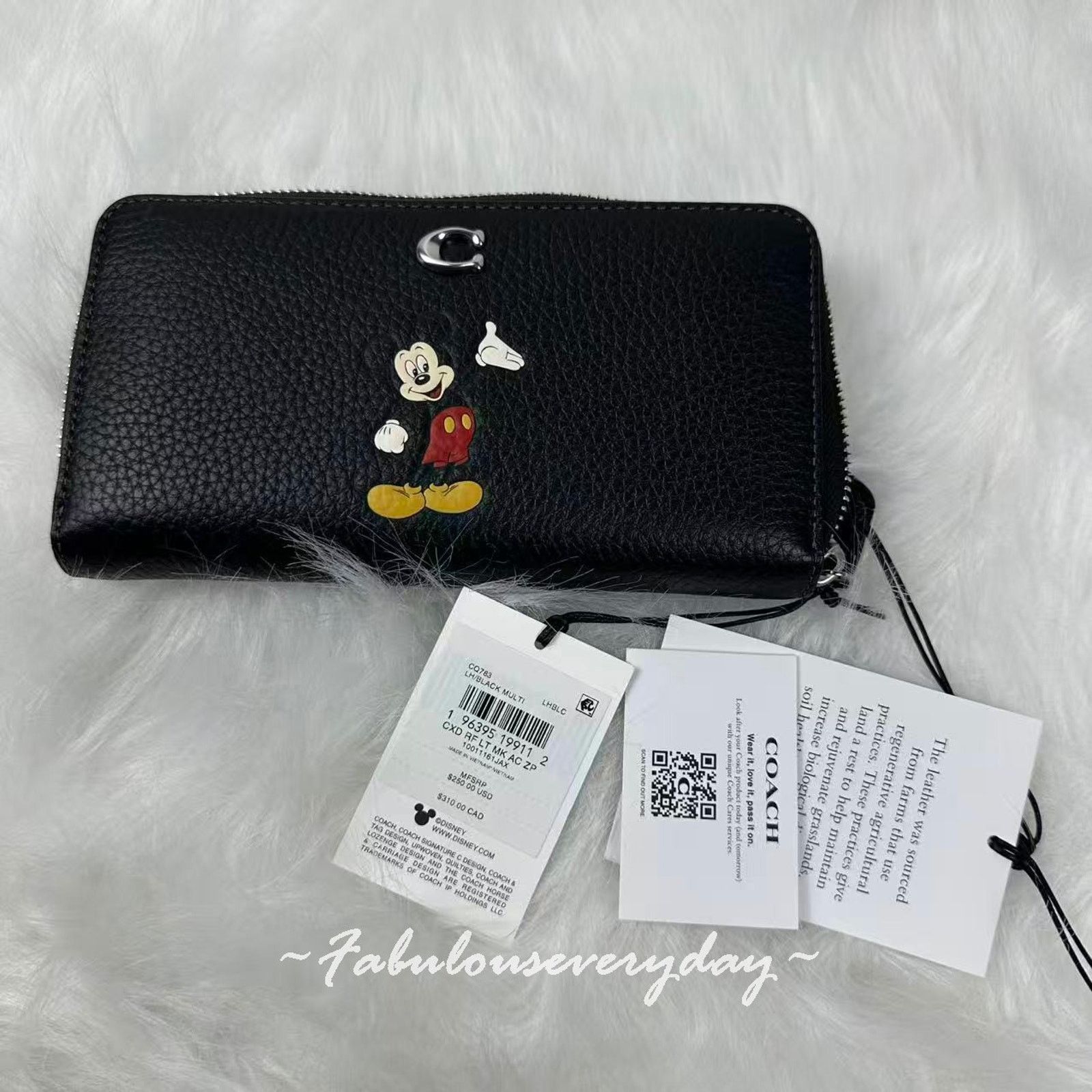 Coach Disney X Coach Essential Accordion Zip Wallet Black Mickey Size ONE SIZE - 3 Thumbnail