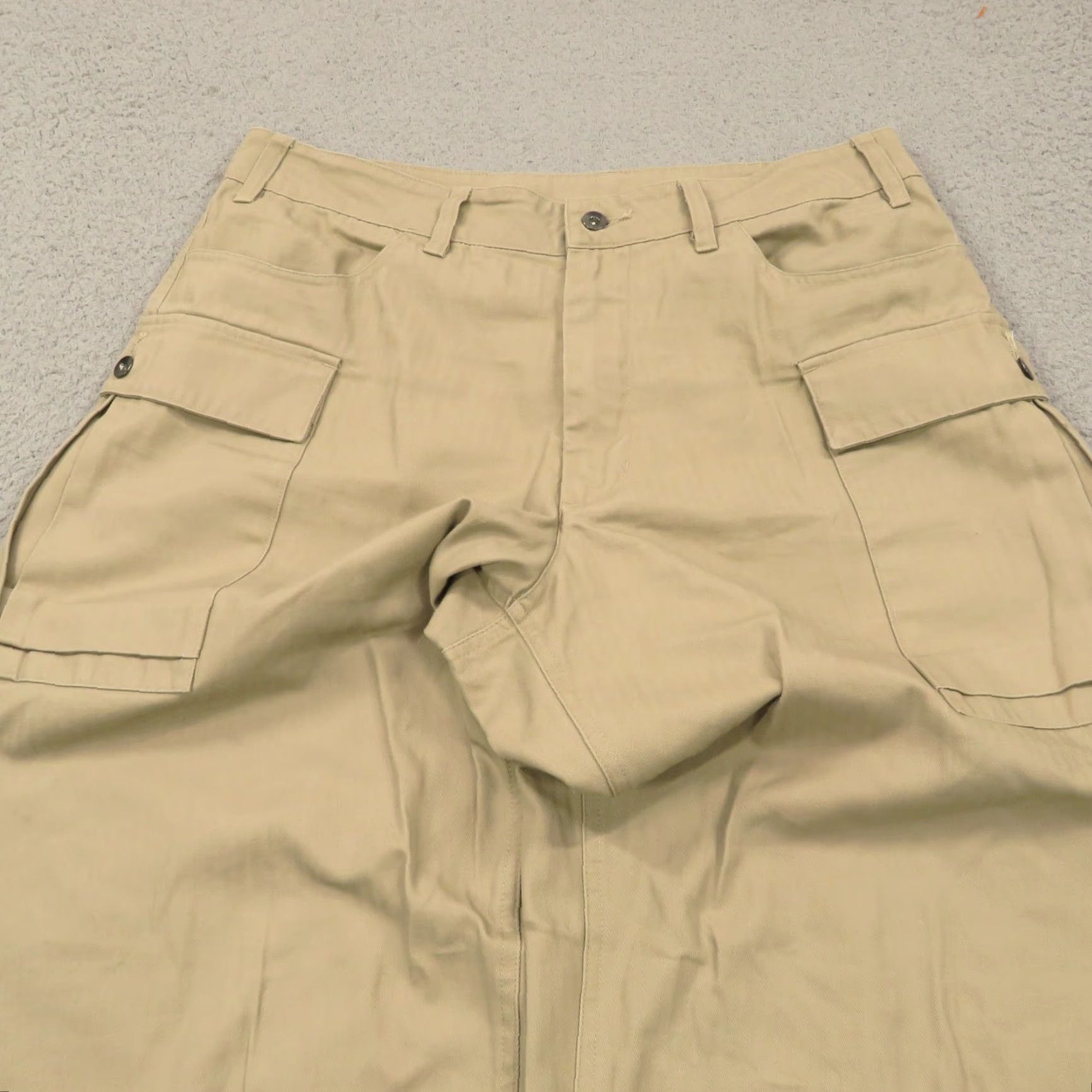 Nike Nike Pants Men 34x30 Baggy Cargo Wide-Leg Herringbone Twill Y2K 90s Grunge Hip Hop Beige Size US 34 / EU 50 - 6 Thumbnail