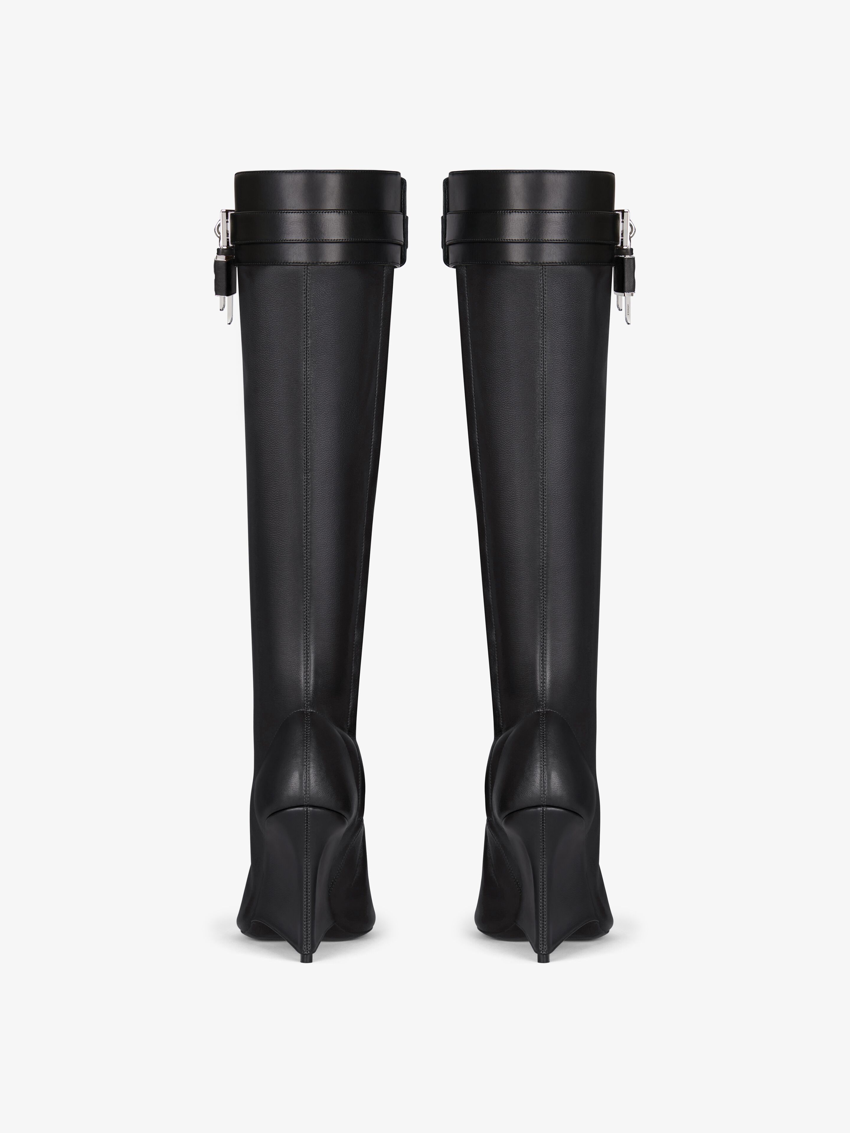 Givenchy o1srvl11e0525 Shark Lock Stiletto Sandal Boots 95mm in Black Size US 12 / IT 42 - 5 Thumbnail