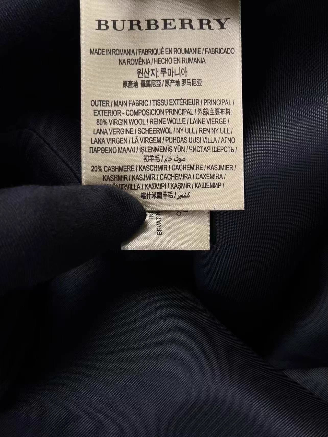 Burberry Burberry Blue Kensington Virgin Wool Belted Coat 46 Size XL / US 12-14 / IT 48-50 - 5 Thumbnail