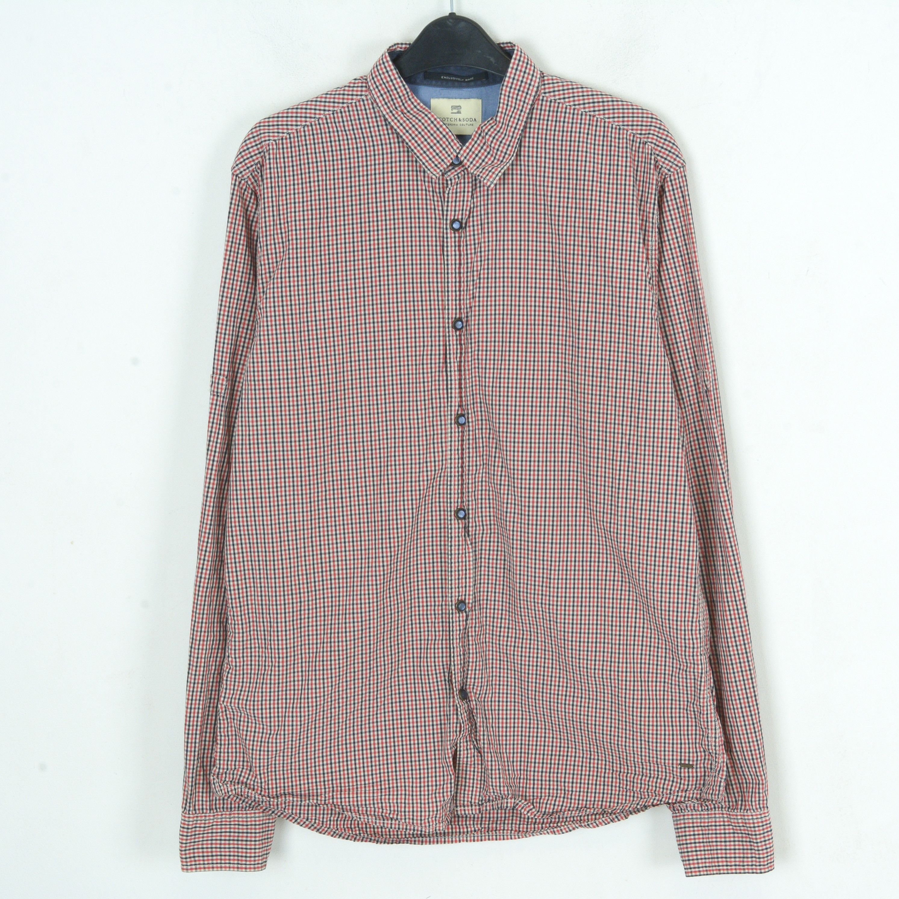 Scotch & Soda Men's Long Sleeve Western Pearl Snap Shirt Check Tartan Size US L / EU 52-54 / 3 - 1 Thumbnail