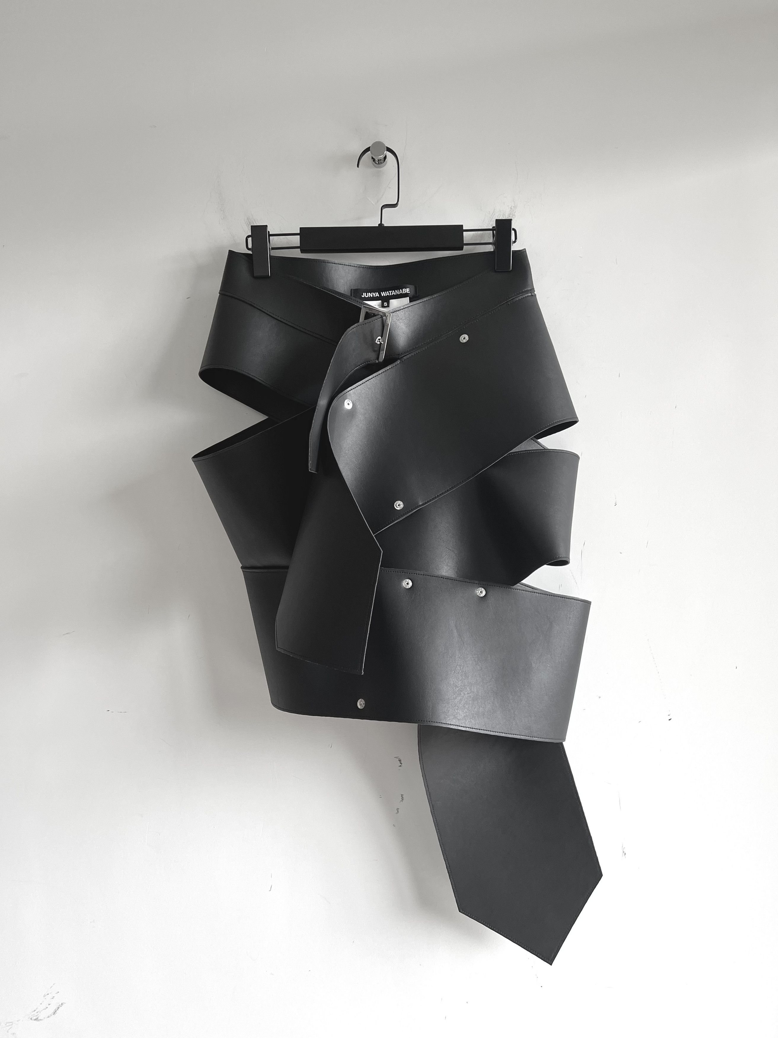 Junya Watanabe Junya Watanabe - Leather Wrap Midi Skirts Size 29" - 1 Thumbnail