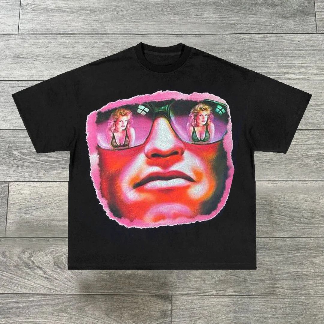 Vintage Behind The Shade Design Printed Tshirt Size US S / EU 44-46 / 1 - 1 Thumbnail