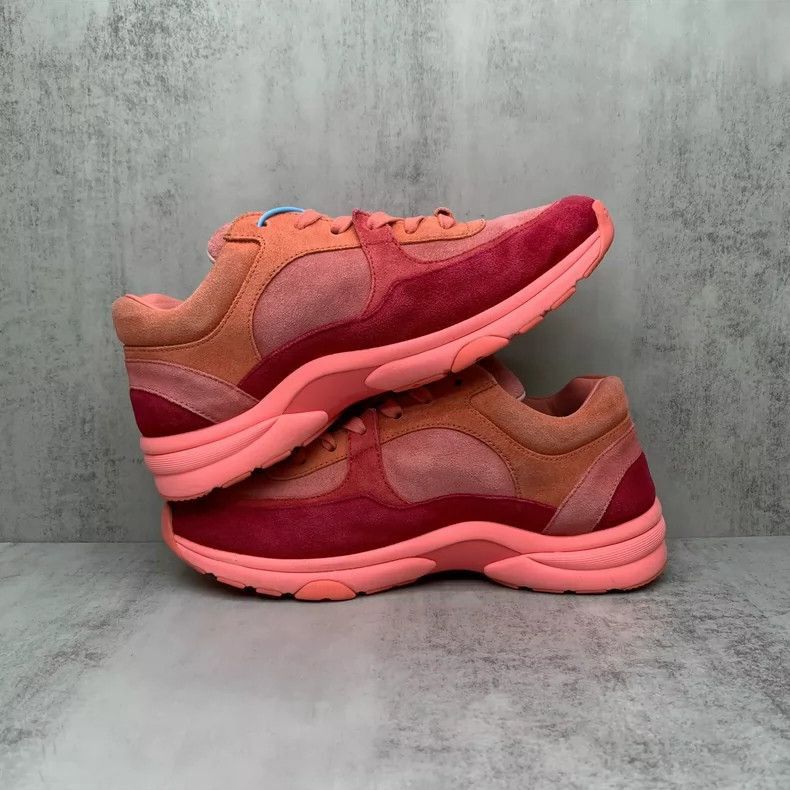 Chanel Chanel Red CC Sneakers Size 37.5 -2505 Size US 4 / IT 34 - 3 Thumbnail