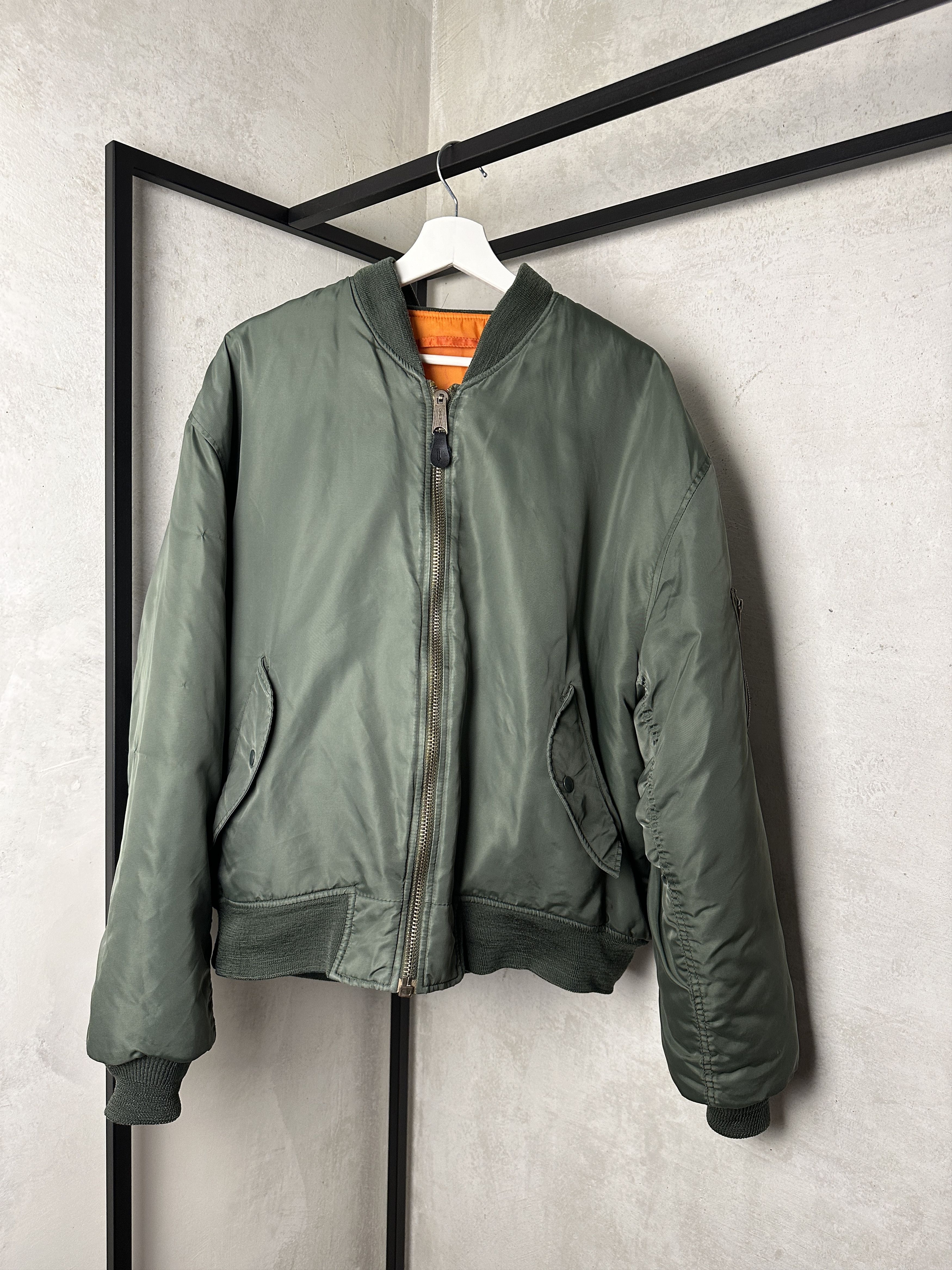 Vintage Army Industries MA1 Reversible Bomber Jacket Size US XL / EU 56 / 4 - 1 Thumbnail