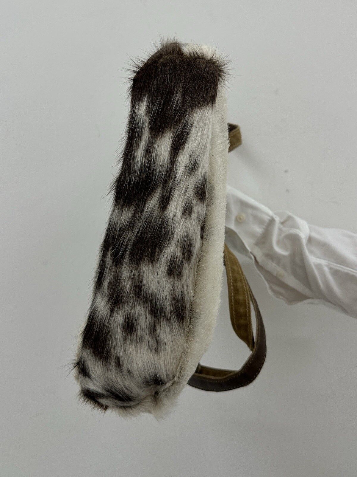Handmade Hand Made Leather Bag Hair Fur Swag y2k Size ONE SIZE - 10 Thumbnail