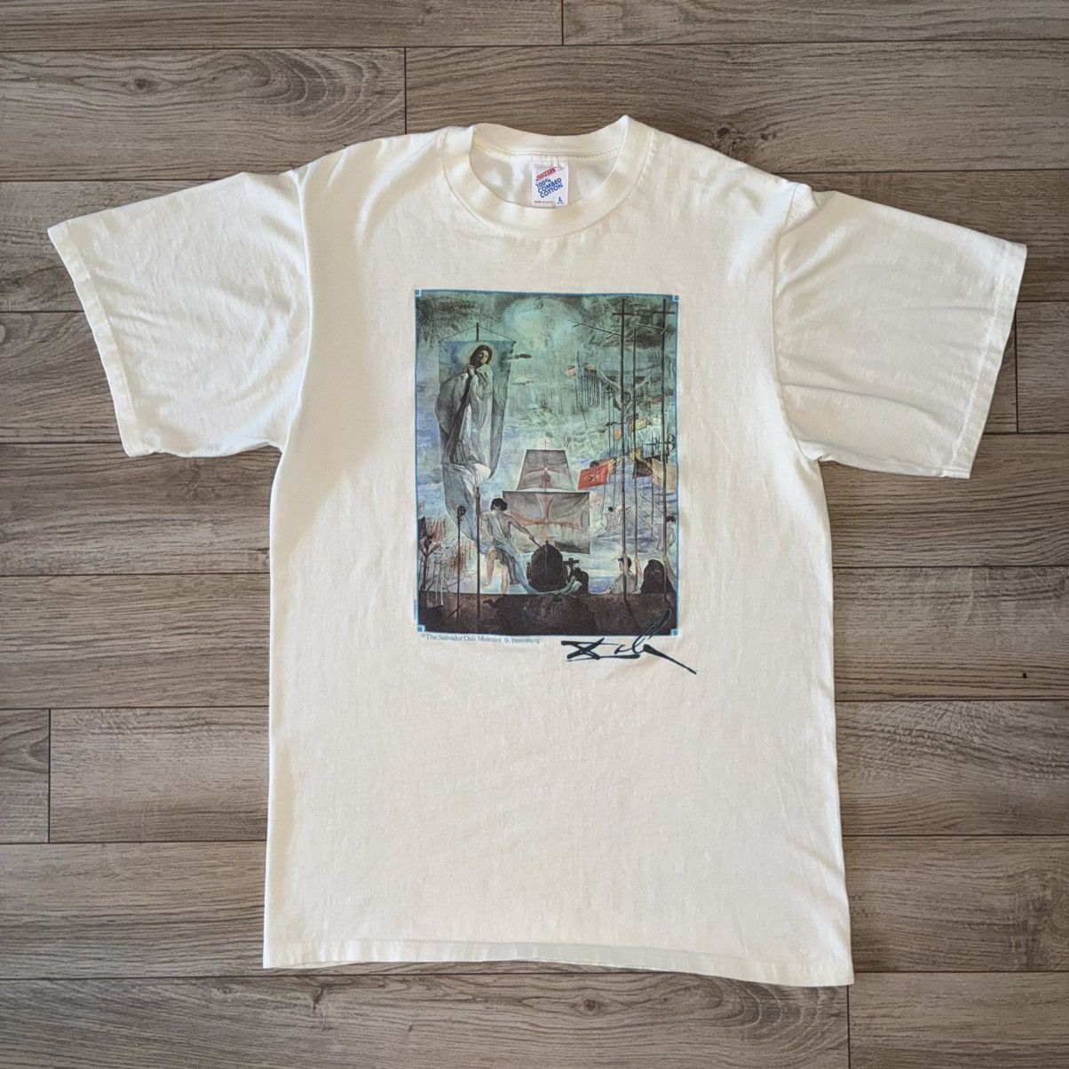 Jerzees Salvador Dali The Discovery of America art tee shirt Size US L / EU 52-54 / 3 - 1 Thumbnail