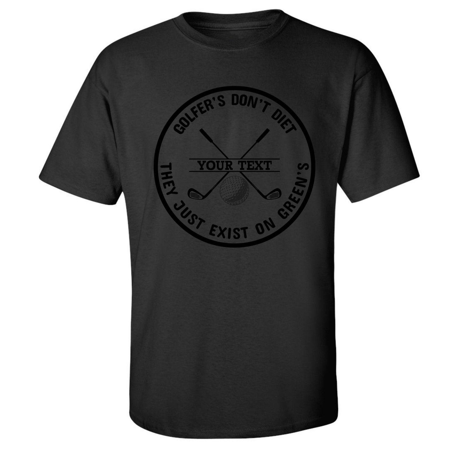 Gildan Golfers Don't Diet Personalized Name Golf Clubs Ball T-Shirt Size US XL / EU 56 / 4 - 8 Thumbnail