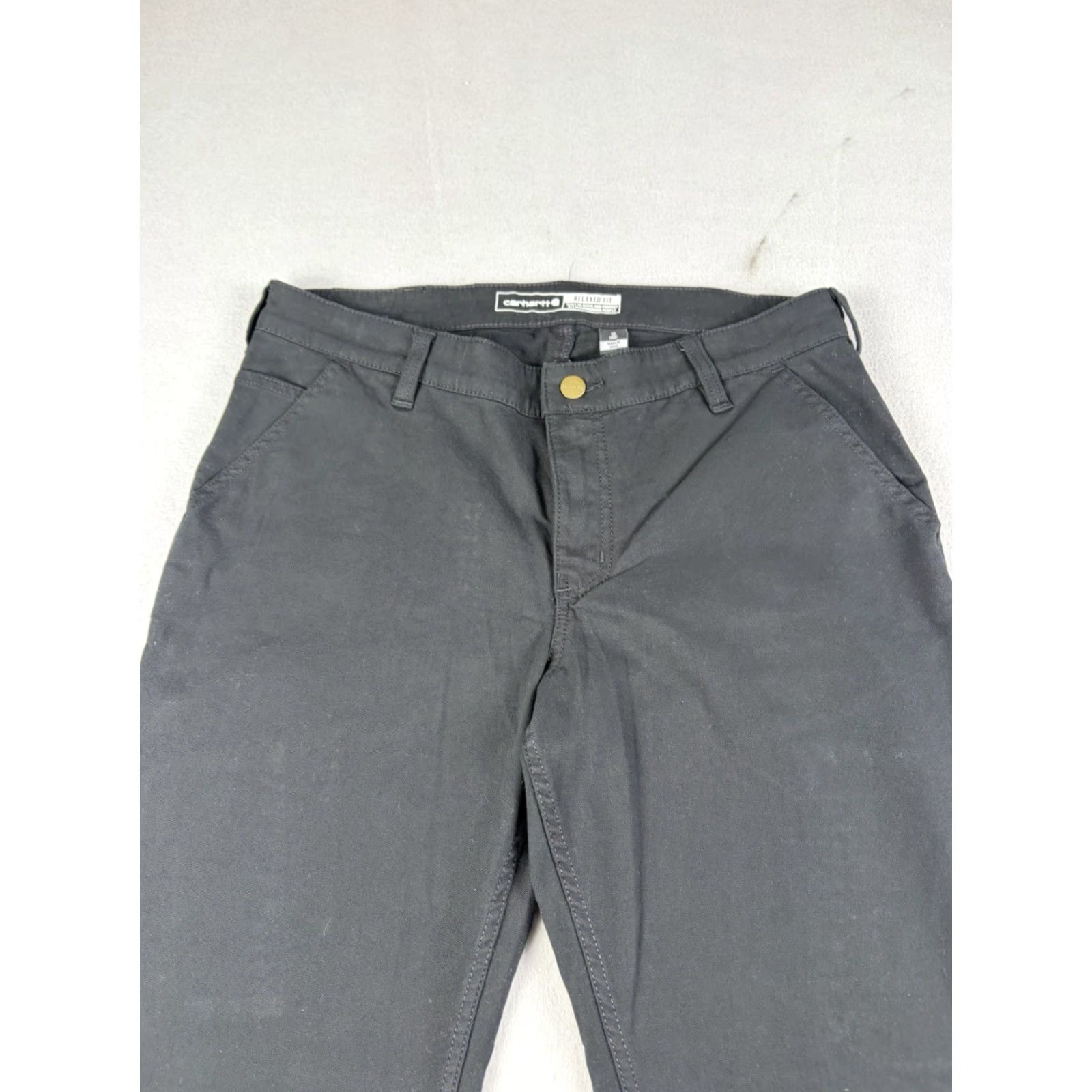 Carhartt Carhartt Womens Pants Relaxed Fit Black 10 Short Rugged Flex Workwear Twill Carpenter Pants Size 32" / US 10 / IT 46 - 2 Thumbnail