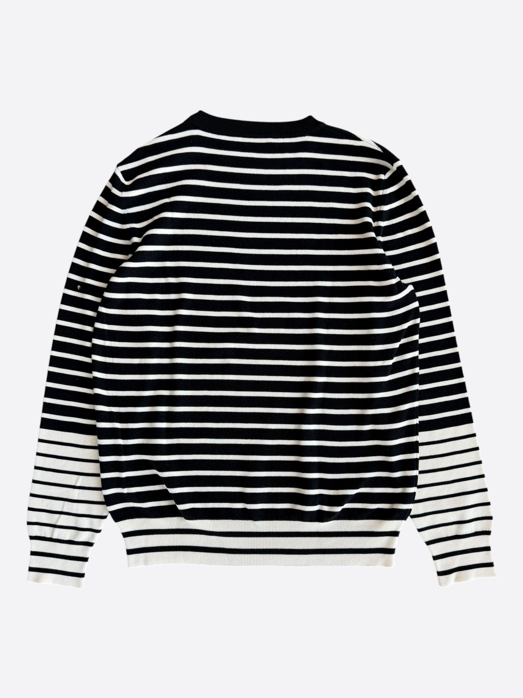 Dior Dior Black & White Striped Logo Longsleeve T-Shirt Size US L / EU 52-54 / 3 - 2 Thumbnail