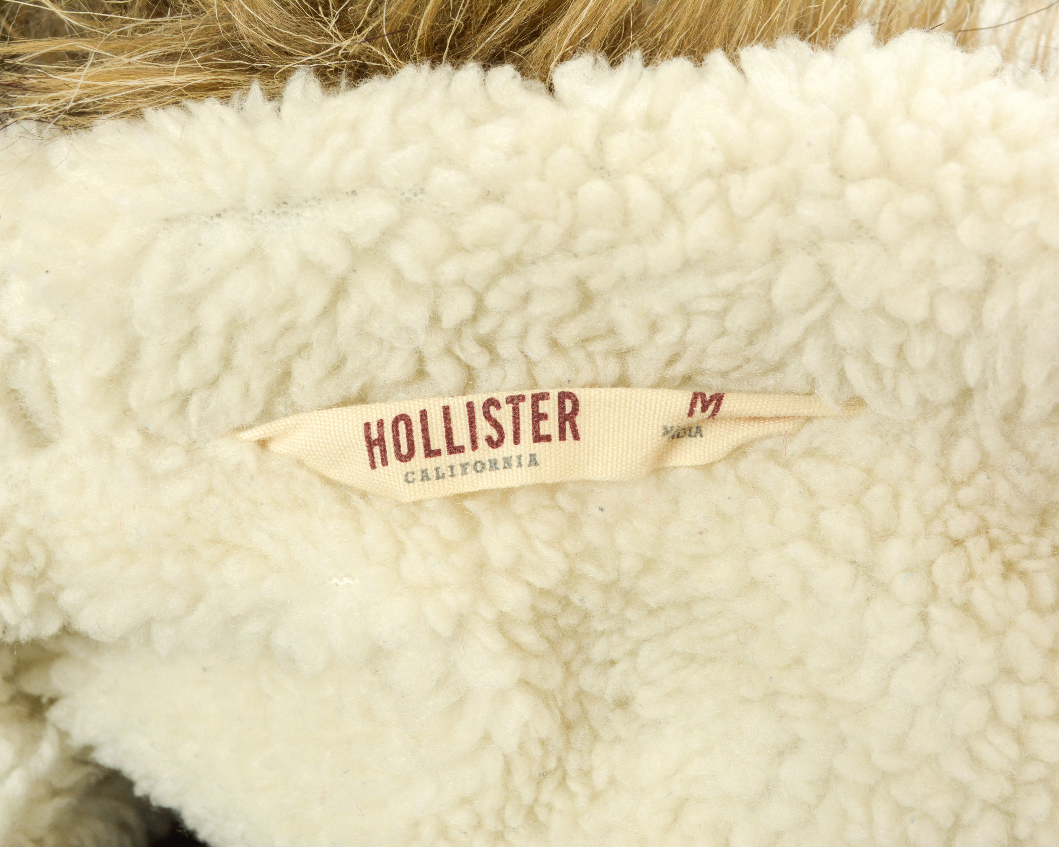 Hollister Women's M Grey Jacket Coat Overcoat Hooded Parka Cotton Size M / US 6-8 / IT 42-44 - 4 Thumbnail
