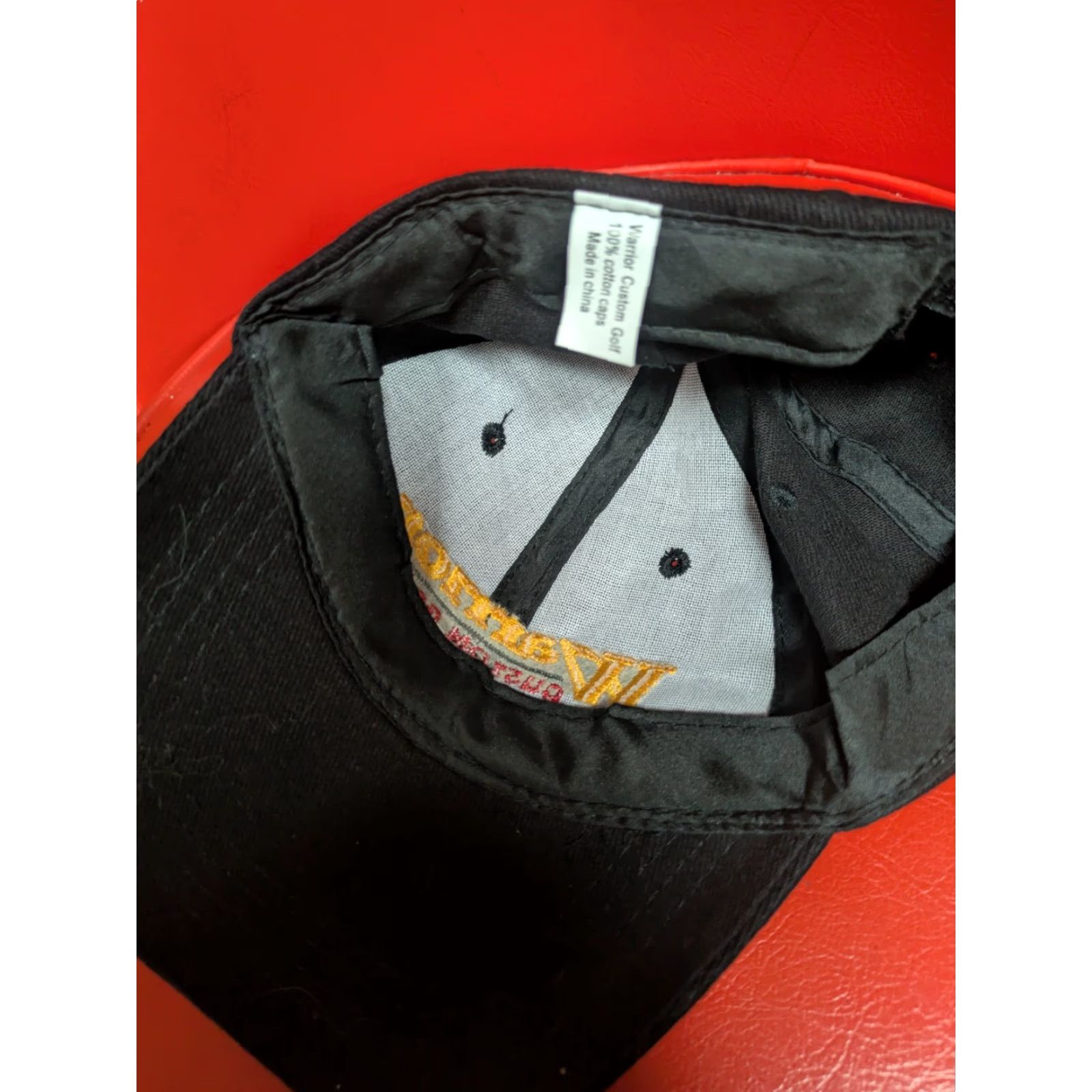 Vintage VINTAGE Warrior Custom Golf Hat Baseball Cap Adjustable Black Men Adult Cotton Cap Cap Golf Adjustable Strapback Mens Size ONE SIZE - 4 Thumbnail