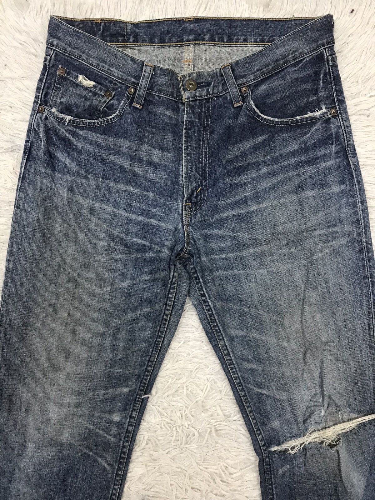 Levi's Vintage Clothing Vintage Levis Lot 502 Regular Cut Distressed Denim Jeans Size US 32 / EU 48 - 3 Thumbnail