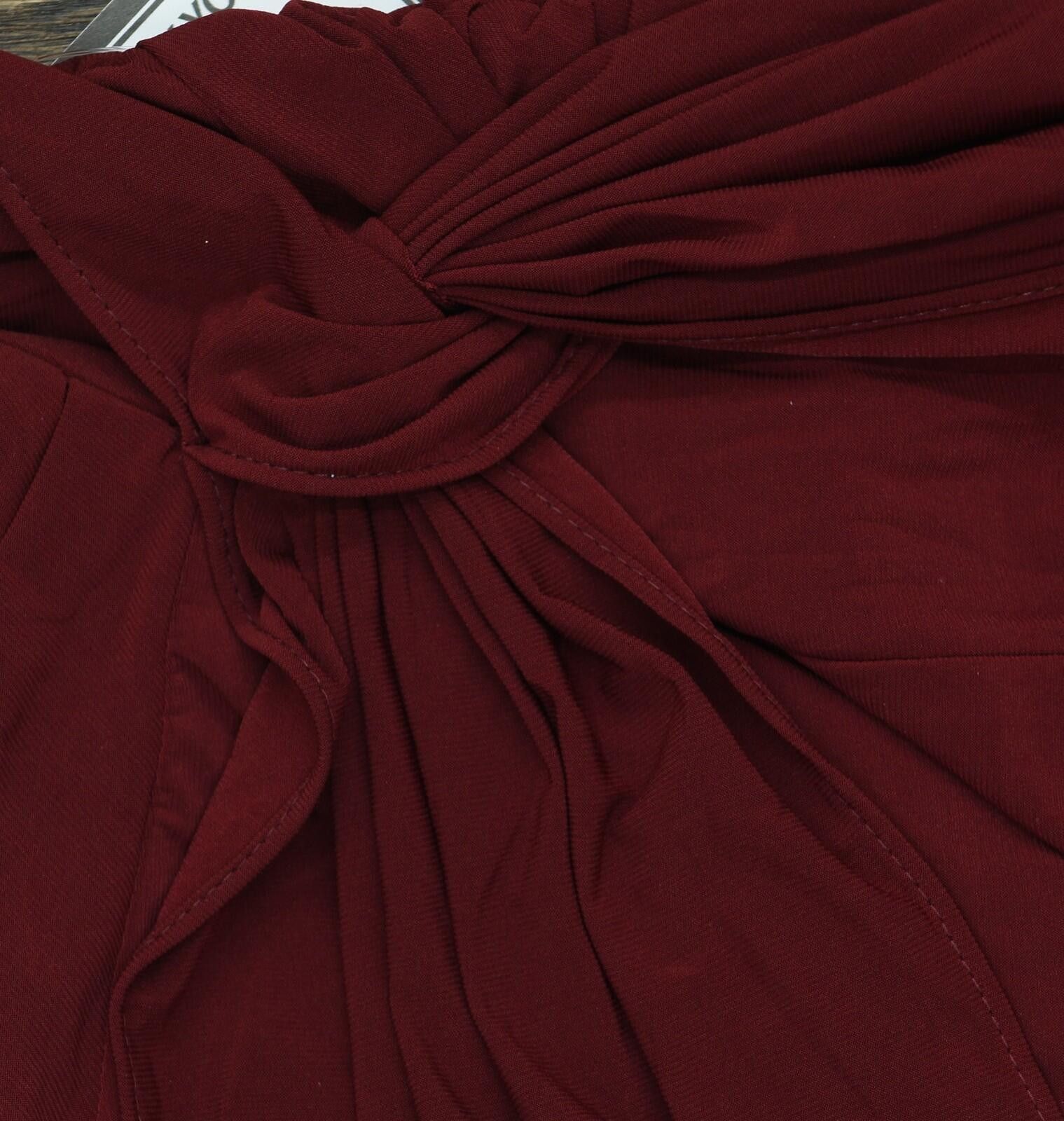 Other Nwt Betsy & Adam Cap Jewel Neck Gown Dress Bordeuax Red 14p Size XL / US 12-14 / IT 48-50 - 6 Thumbnail