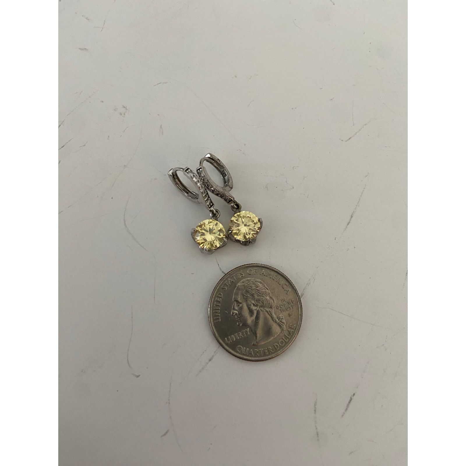 Other Simulated Gemstone Hoop Earrings - Fair Condition Size ONE SIZE - 2 Thumbnail