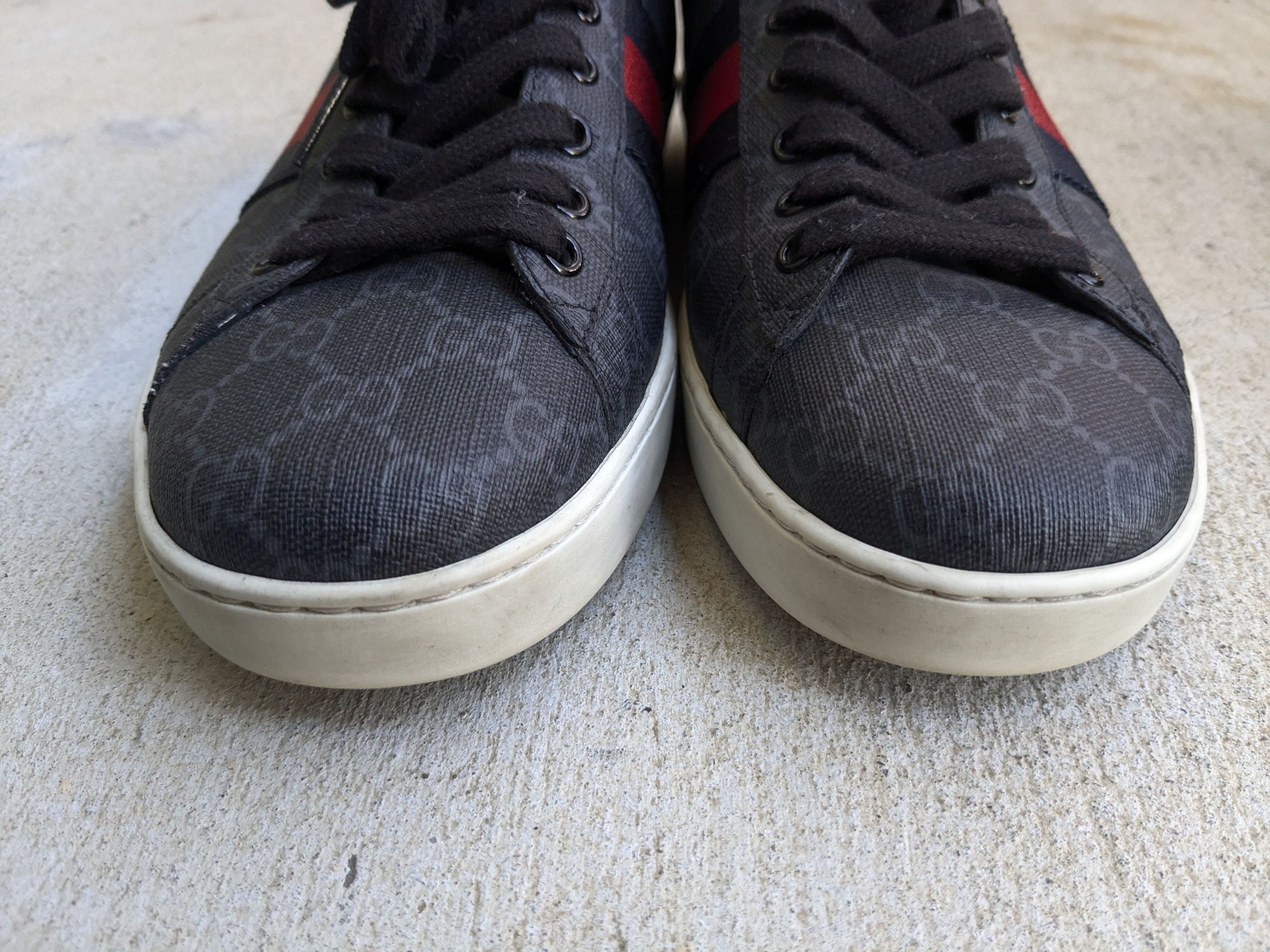 Gucci Gucci Ace Sneakers Monogram Camvas 9.5 Leather Low Tops Size US 9.5 / EU 42-43 - 2 Thumbnail