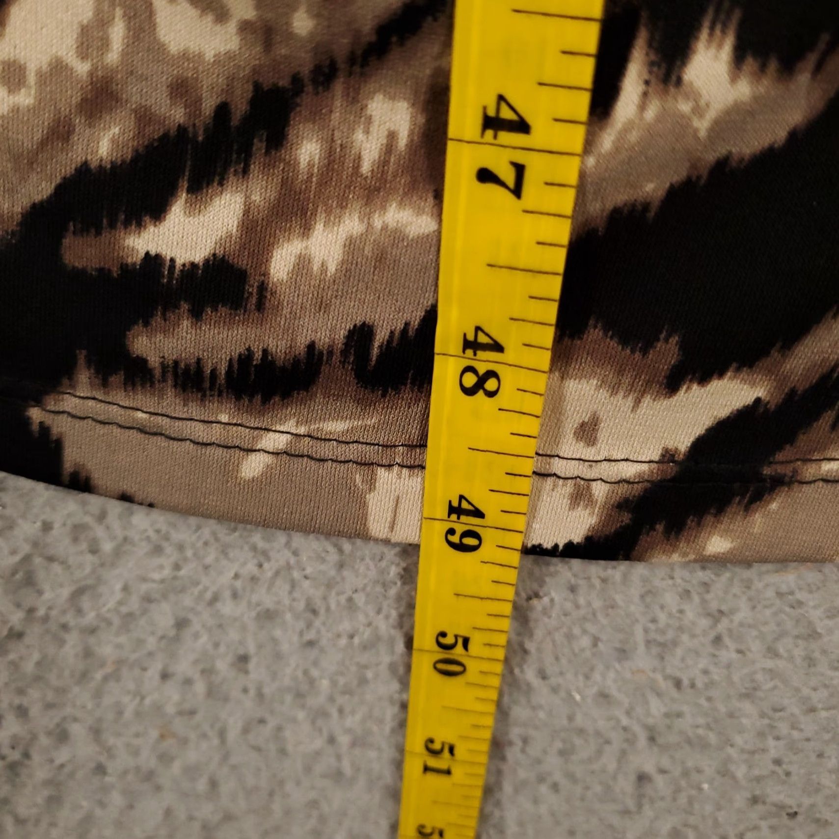 Vintage Maggie Barnes Dress Womens 34W Long Shift Animal Print Ruched Gathered Side Size XXS / US 00 / IT 34 - 3 Thumbnail