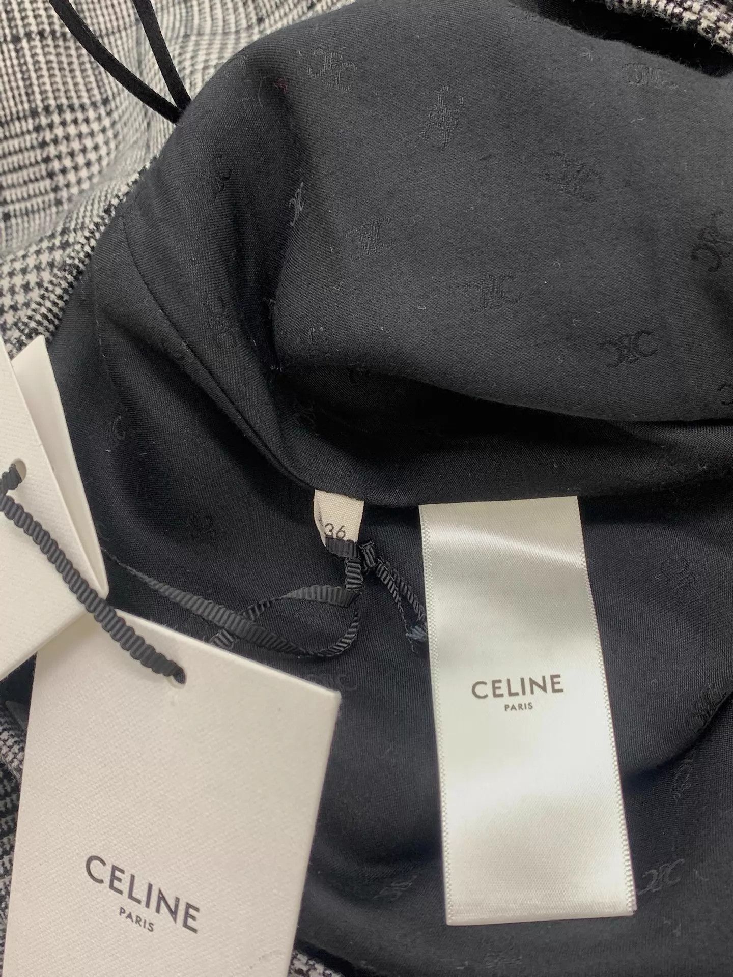 Celine Celine Gray Check Skirt Size 36 New Size 25" / US 0 / IT 36 - 5 Thumbnail