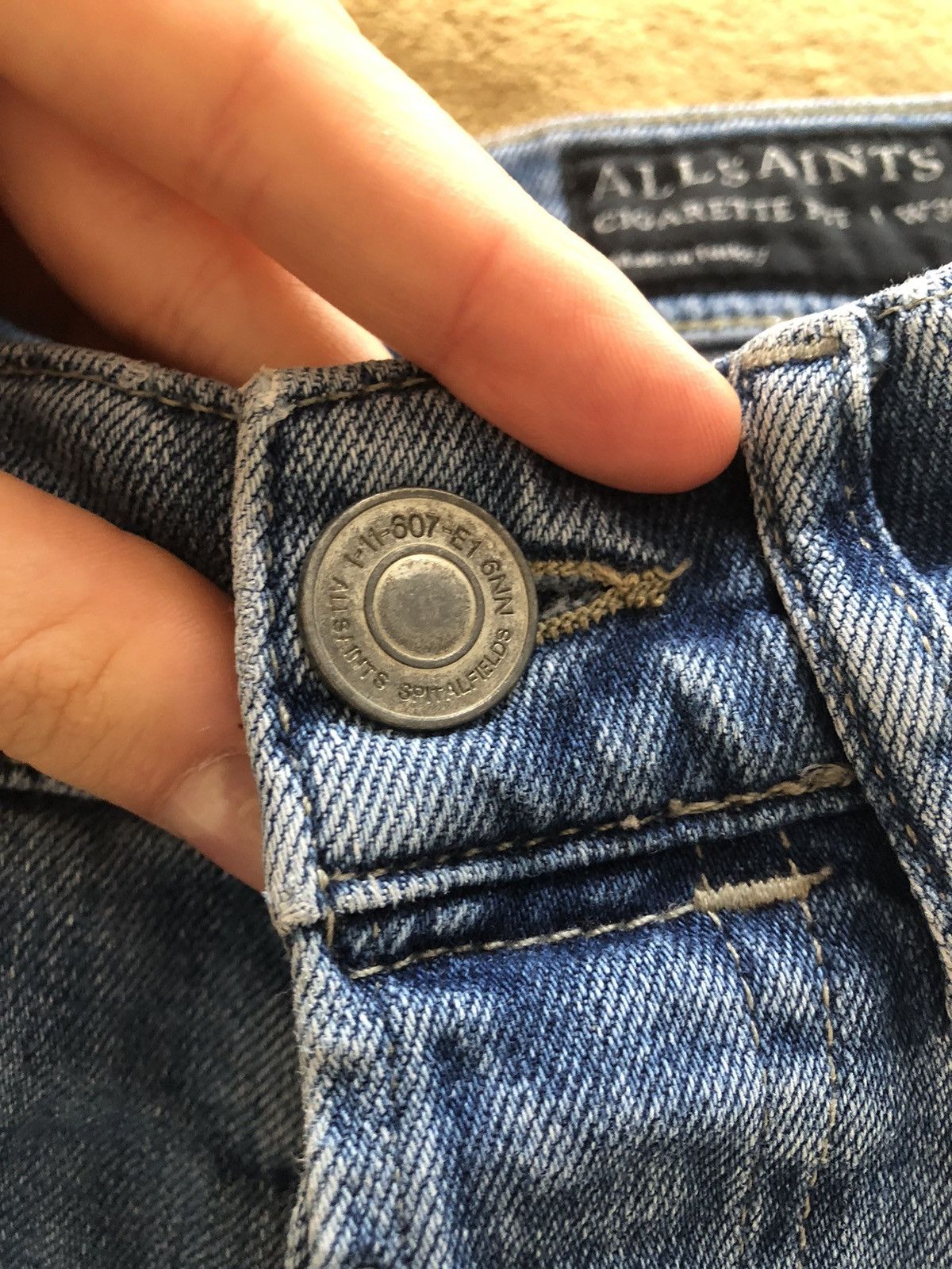 Allsaints ALL SAINTS CIGARETTE FIT VINTAGE QUALITY DENIM JEANS PANTS Size US 30 / EU 46 - 5 Thumbnail
