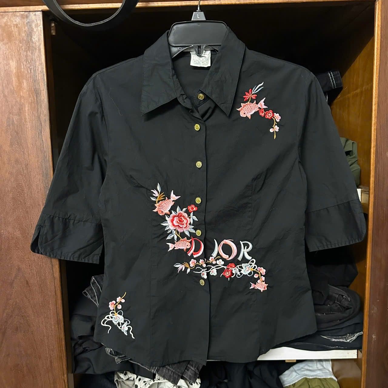 2002 Christian dior Koi Buttons Up