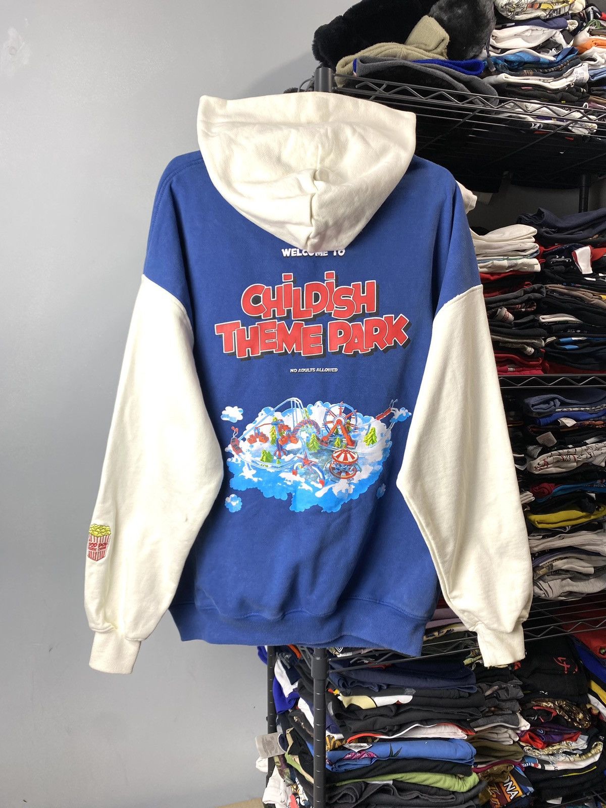 CHILDS Vintage Childish Theme Park Big Logo Blue Hoodie Size US M / EU 48-50 / 2 - 1 Thumbnail