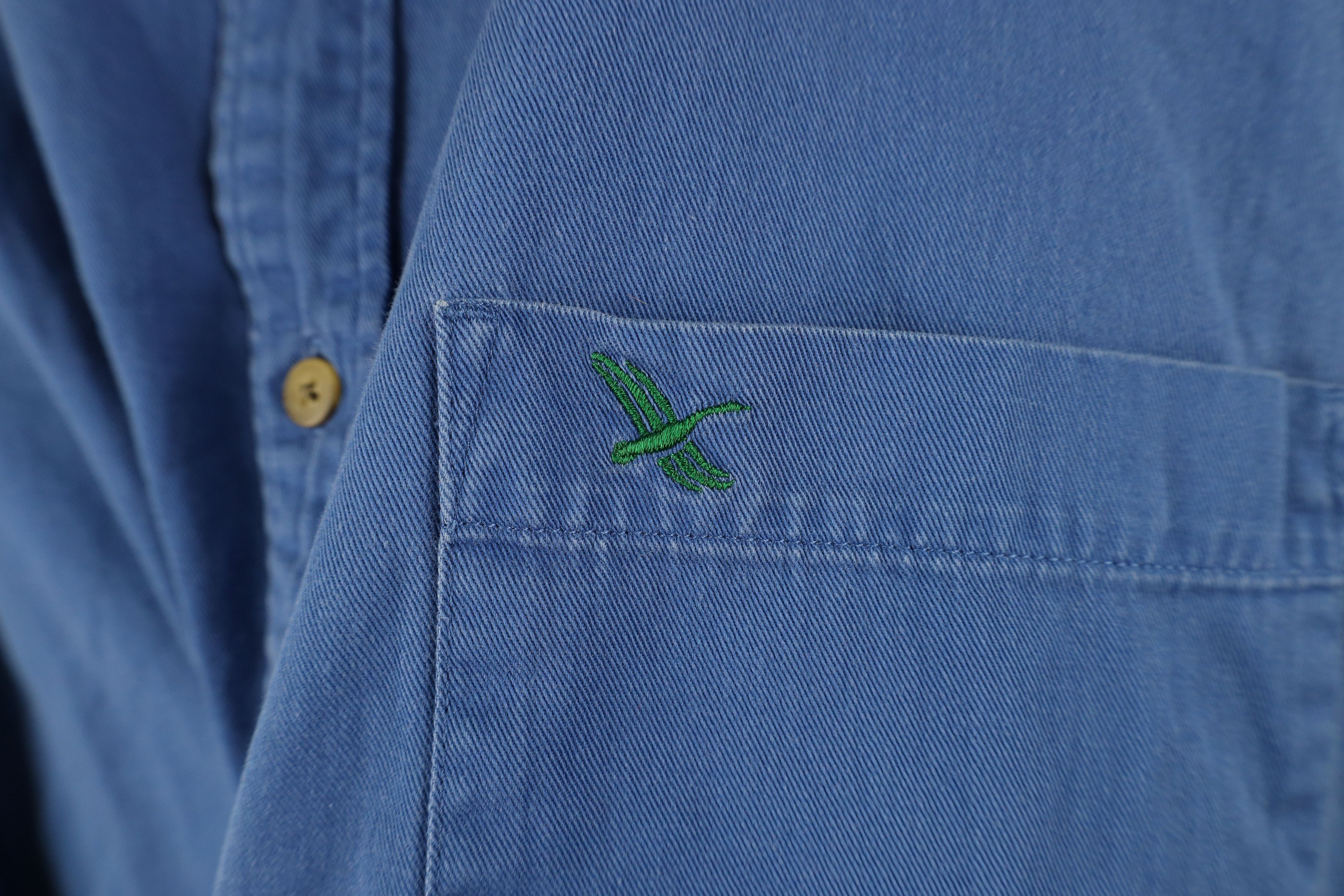 Eddie Bauer × Vintage Vintage 90s Eddie Bauer Cotton Oxford Button Down Shirt Blue Size US L / EU 52-54 / 3 - 4 Thumbnail