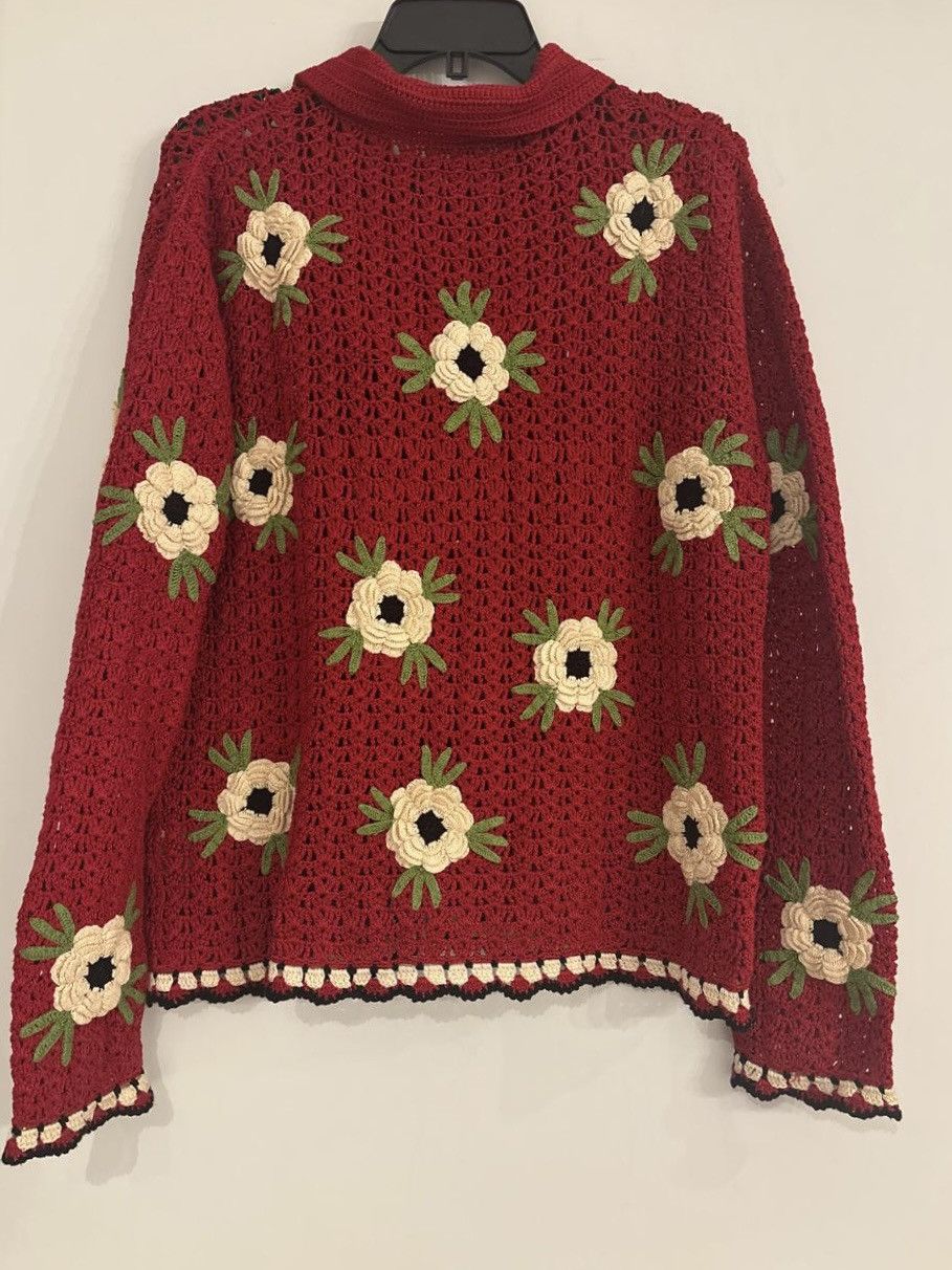 Bode Bode Red Winchester Rose Cardigan Size US M / EU 48-50 / 2 - 5 Thumbnail