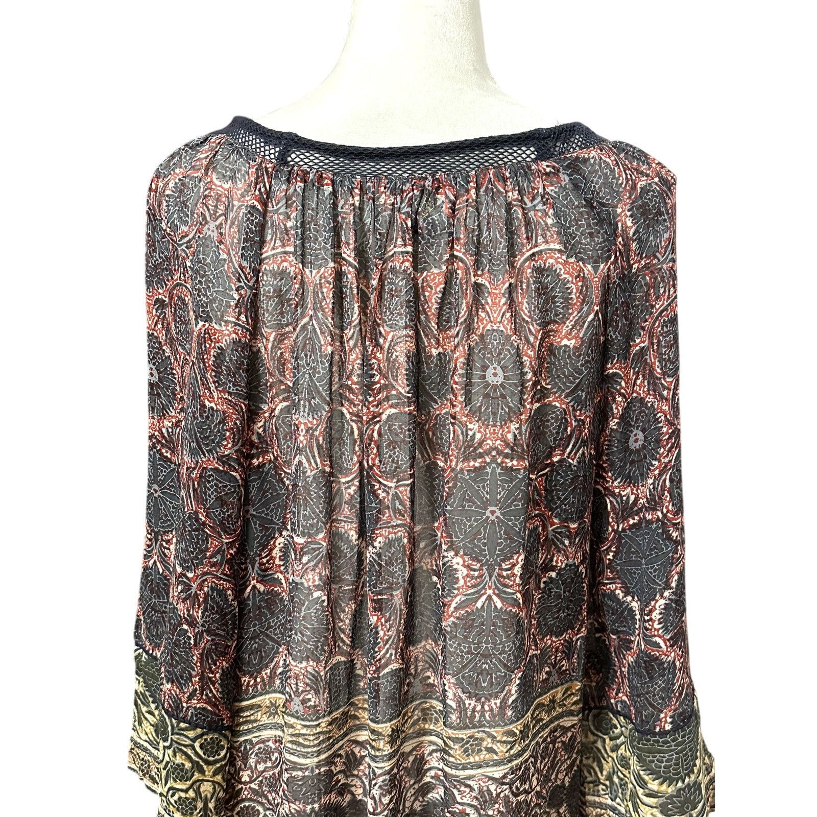 Other Plenty by Tracy Reese Tunic Top Long Sleeve Floral Multi PS Size S / US 4 / IT 40 - 5 Thumbnail