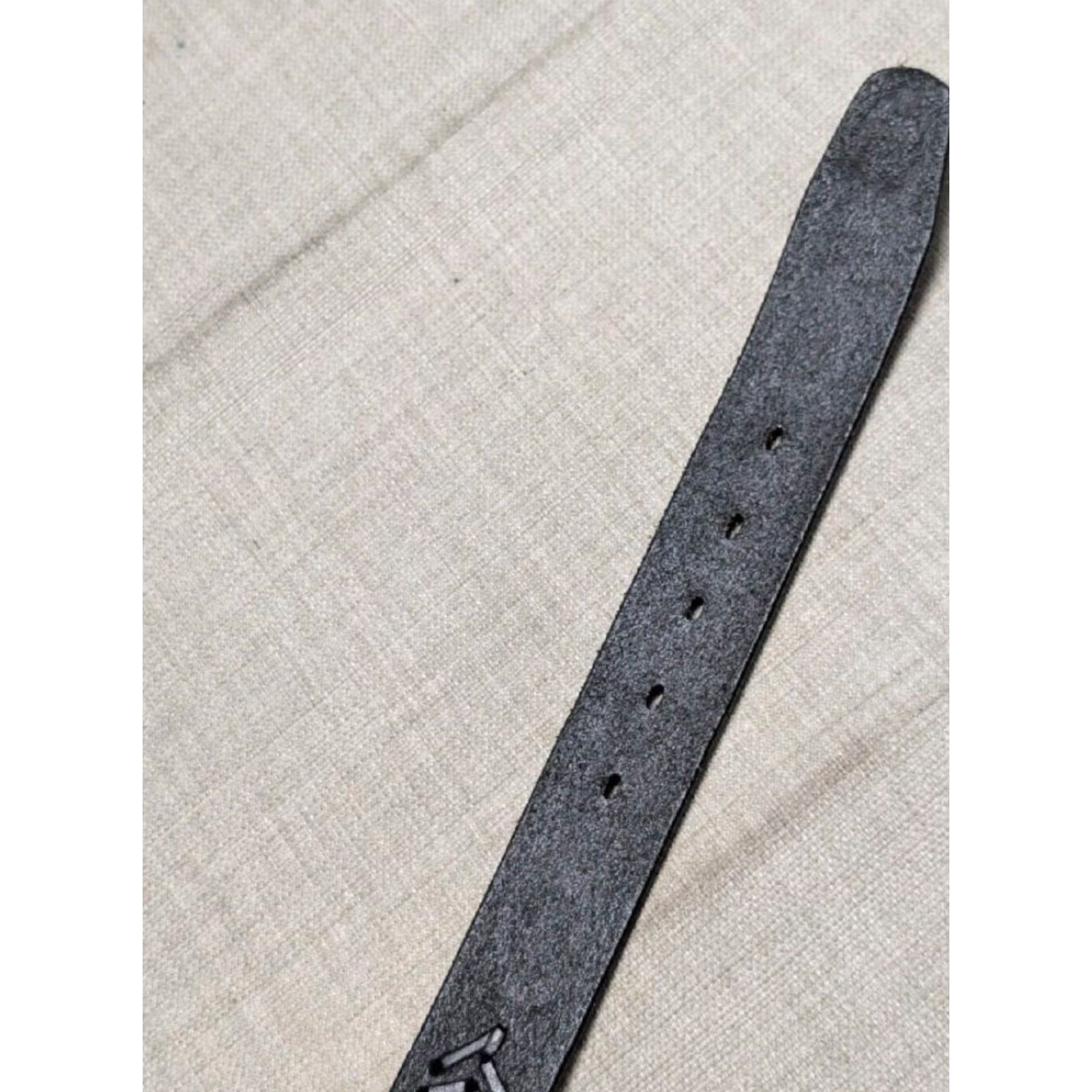 Vintage VINTAGE handcrafted western belt EAGLE buckle 42 belt Men Cowhide Leather Tooled Studded 1-1/2" Width Black 1980's Mens Size 42 - 6 Thumbnail