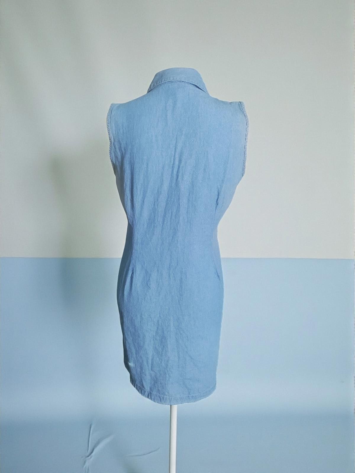 Other Love by Chelsey Size Large Blue Jean Sleeveless Dress Size L / US 10 / IT 46 - 5 Thumbnail