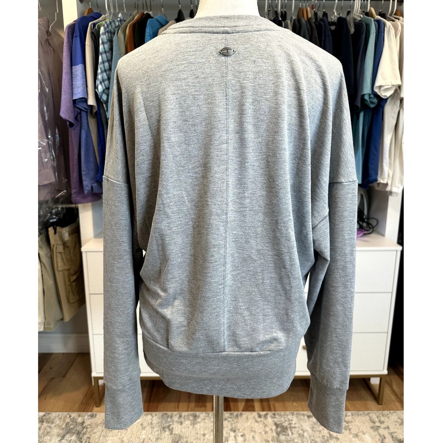 Other Tahari Sport Gray Relaxed Fit Long Sleeve Athleisure Top M Size M / US 6-8 / IT 42-44 - 4 Thumbnail