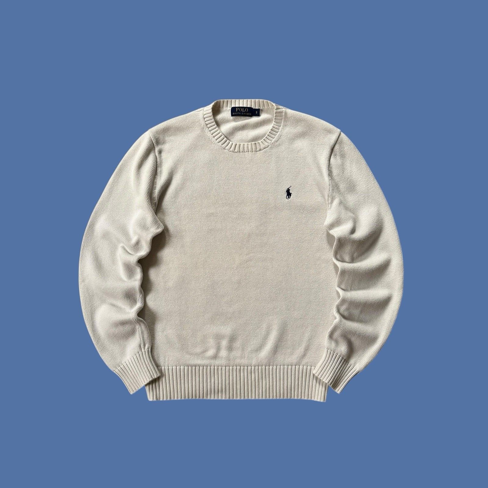 Polo Ralph Lauren Cotton Knit Sweater Basic Size S Crew Neck