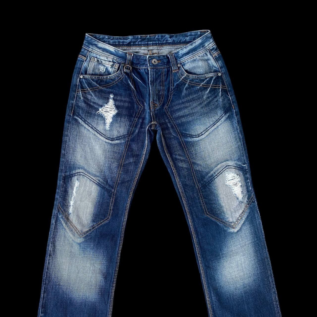 HIDEAWAYS Japan Hideaways Nicole Distressed "Engineered"Panelled Denim Size US 30 / EU 46 - 5 Thumbnail