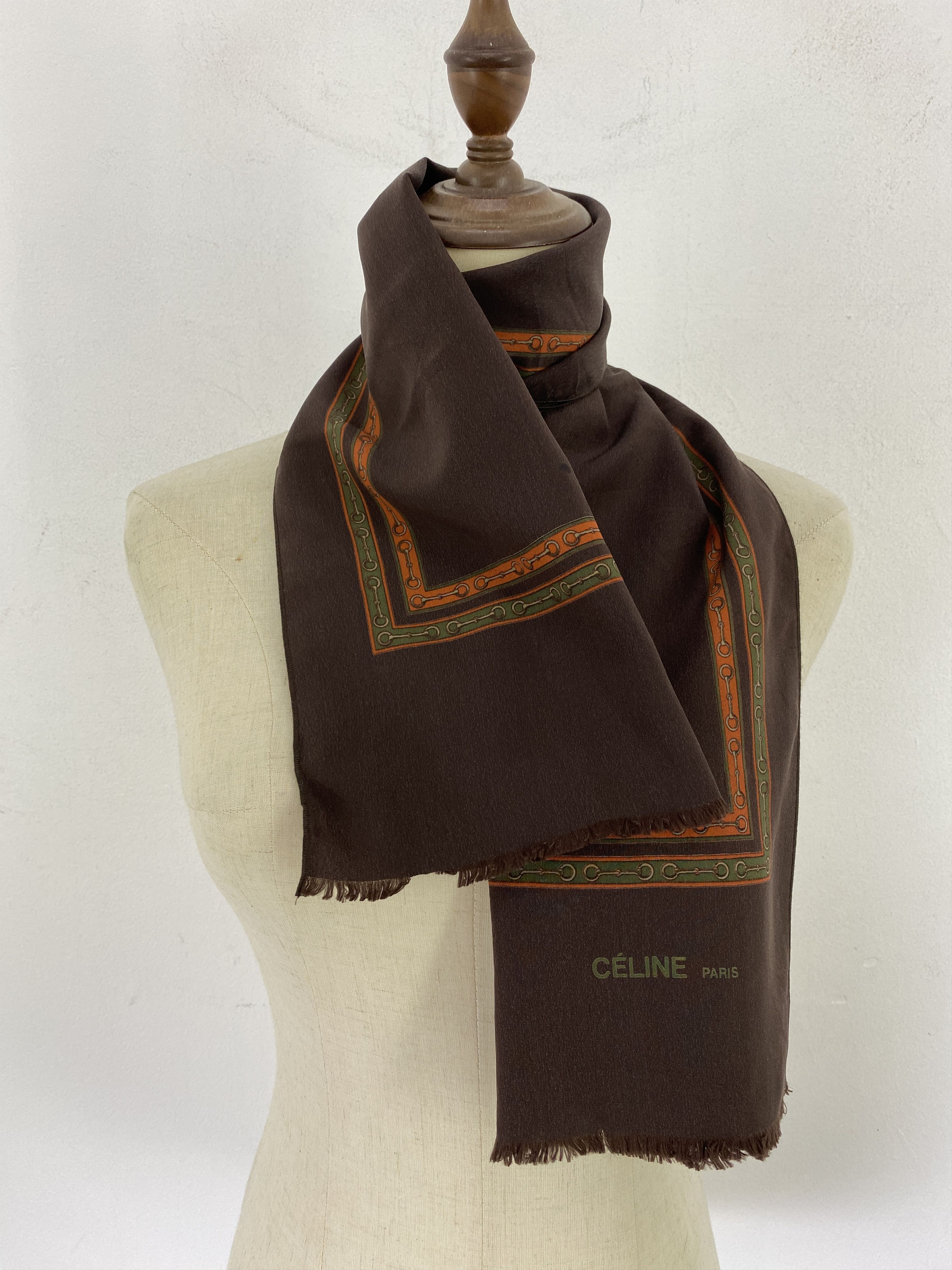 Celine Vintage Celine Paris Silk Scarf / Silk Shawl SN0268 Size ONE SIZE - 2 Thumbnail