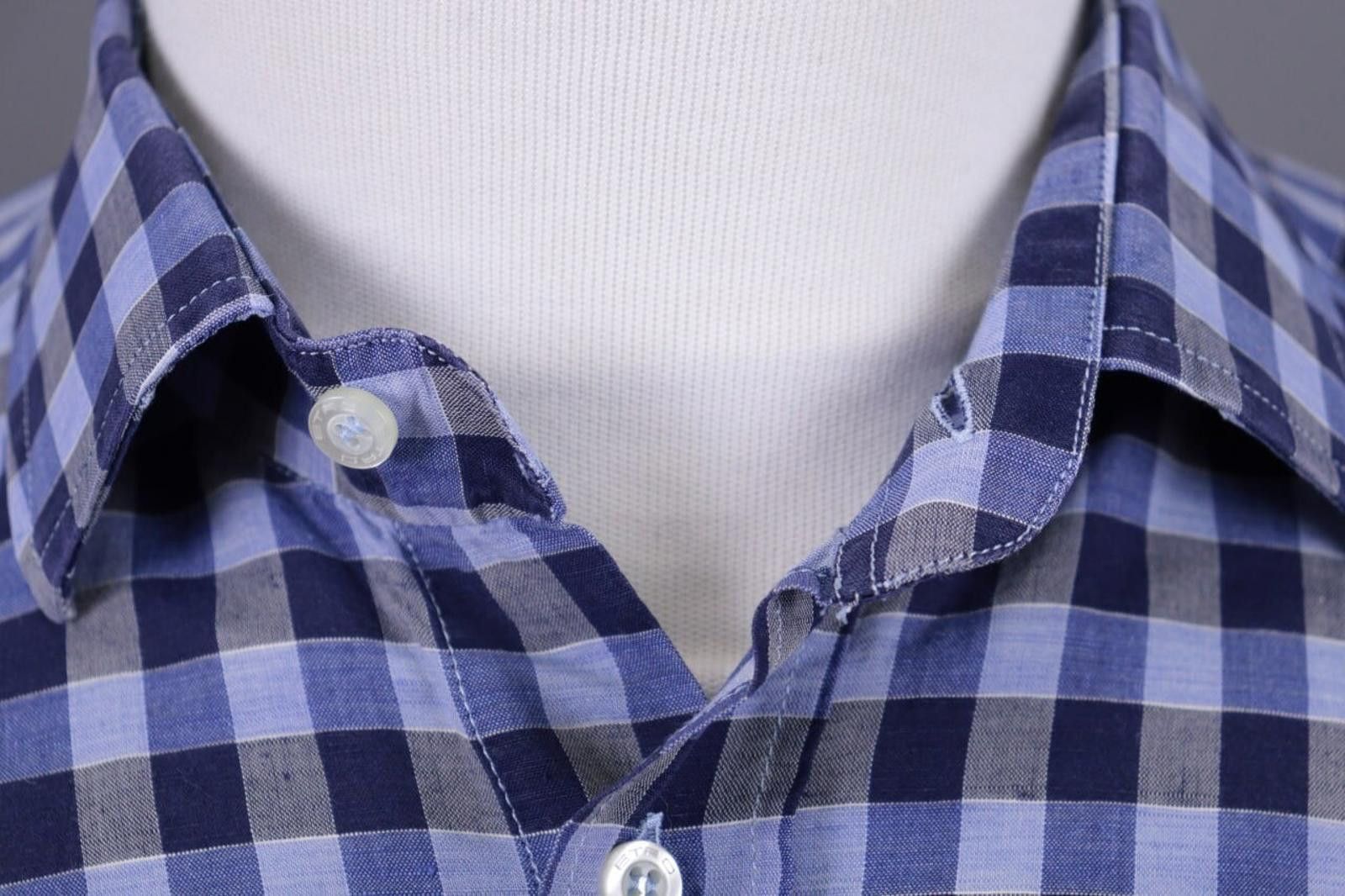 Etro Etro Milano Blue Check Long Sleeve Button Down Shirt Size 41 Size US M / EU 48-50 / 2 - 3 Thumbnail