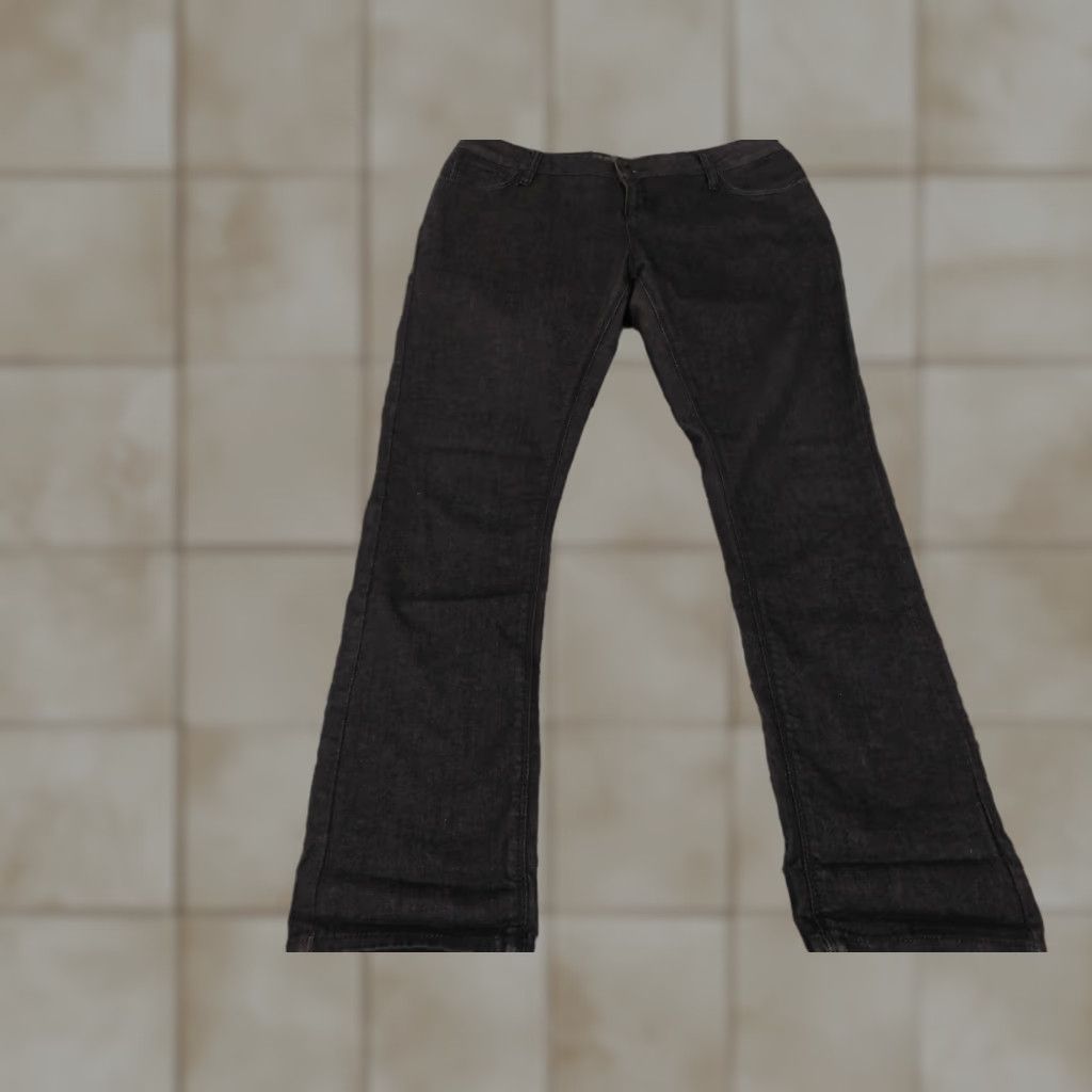 Zara ZARA Basic Jeans Womens 10 Black Straight Leg Stretch Denim Rhinestone Pocket Jeans Size 32" / US 10 / IT 46 - 1 Thumbnail