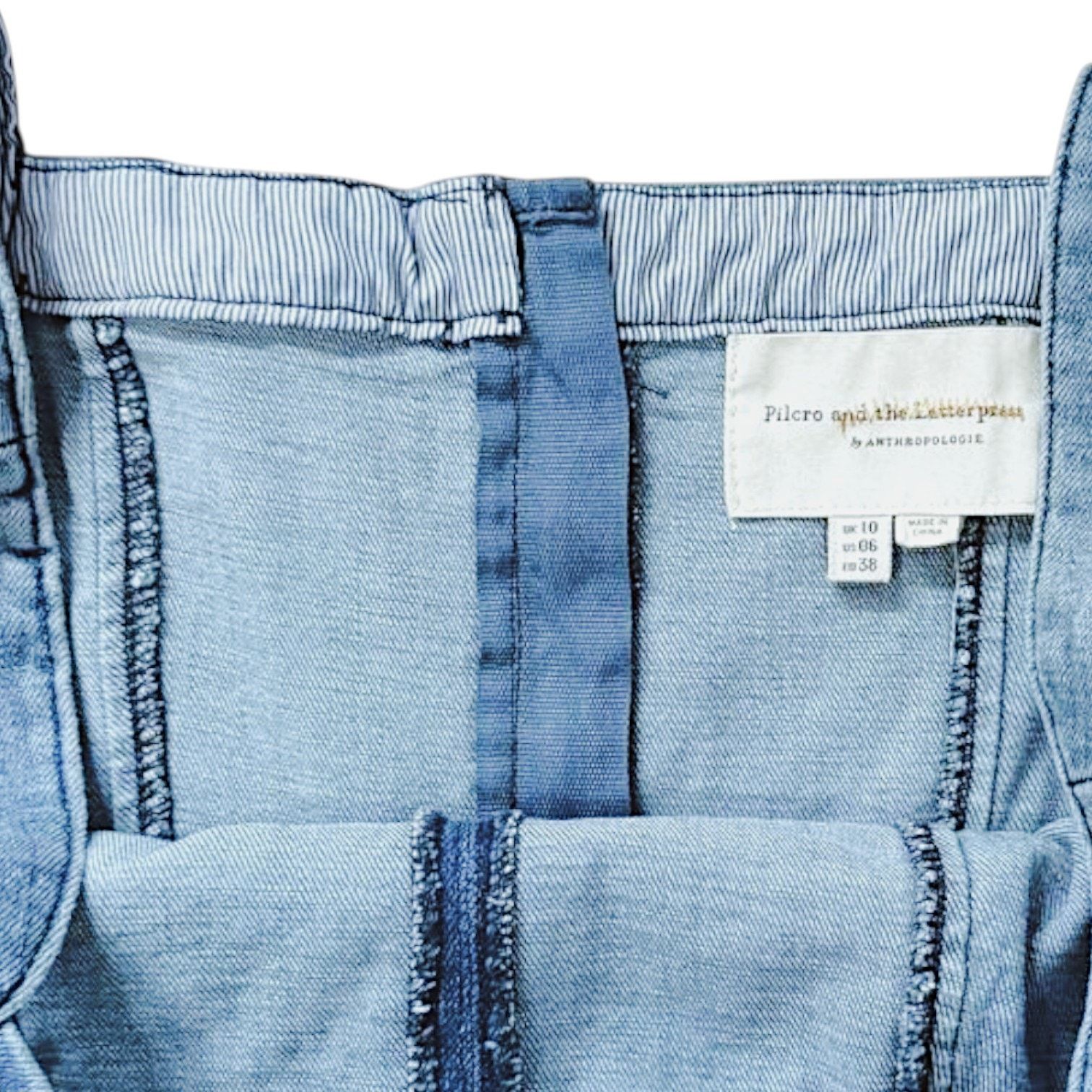 Anthropologie Anthropologie Blue Denim Jumper | Size 6 Size 28" / US 6 / IT 42 - 7 Thumbnail