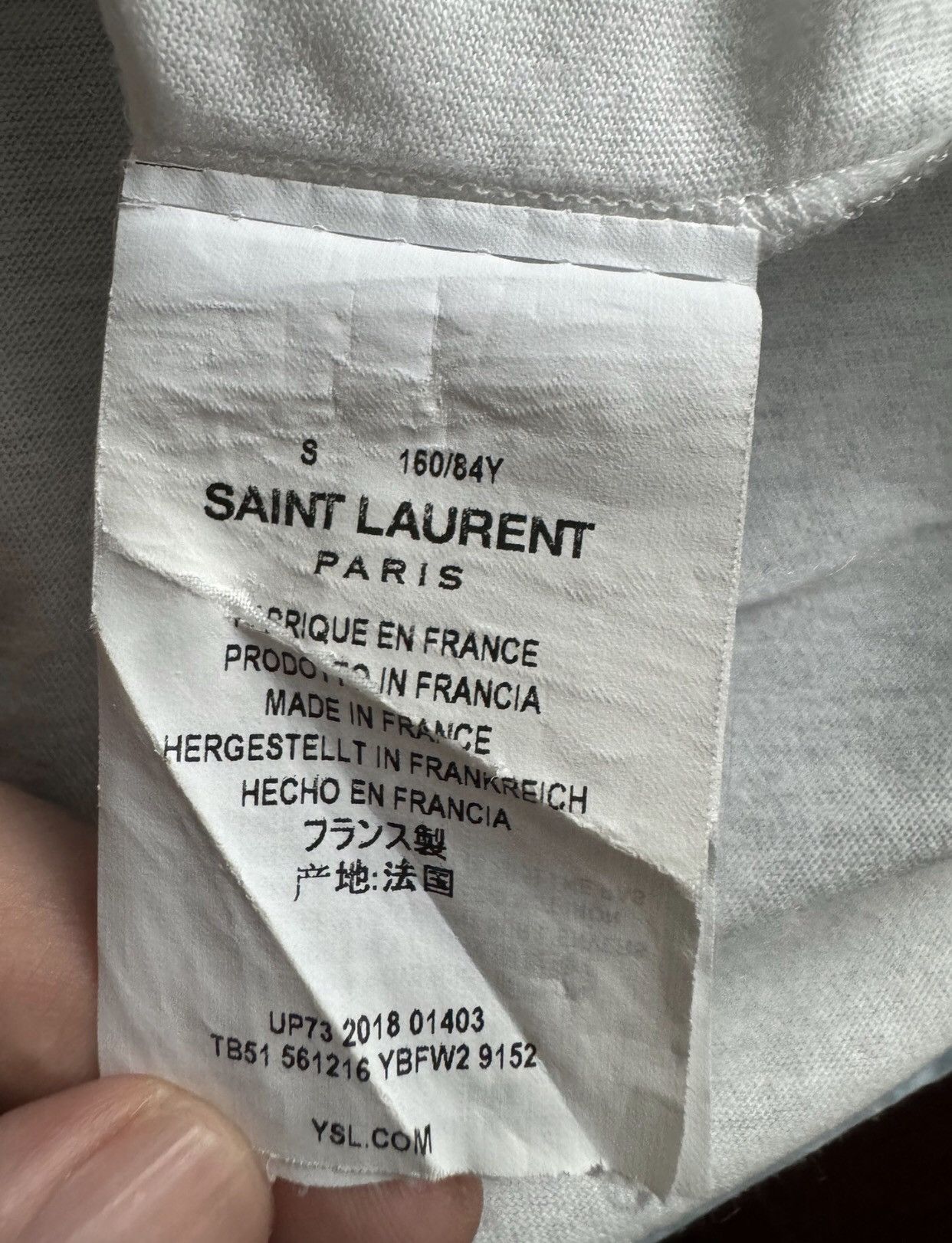 Saint Laurent Paris × Yves Saint Laurent Saint Laurent White Limited Edition Letter T-shirt2412- Size US S / EU 44-46 / 1 - 5 Thumbnail