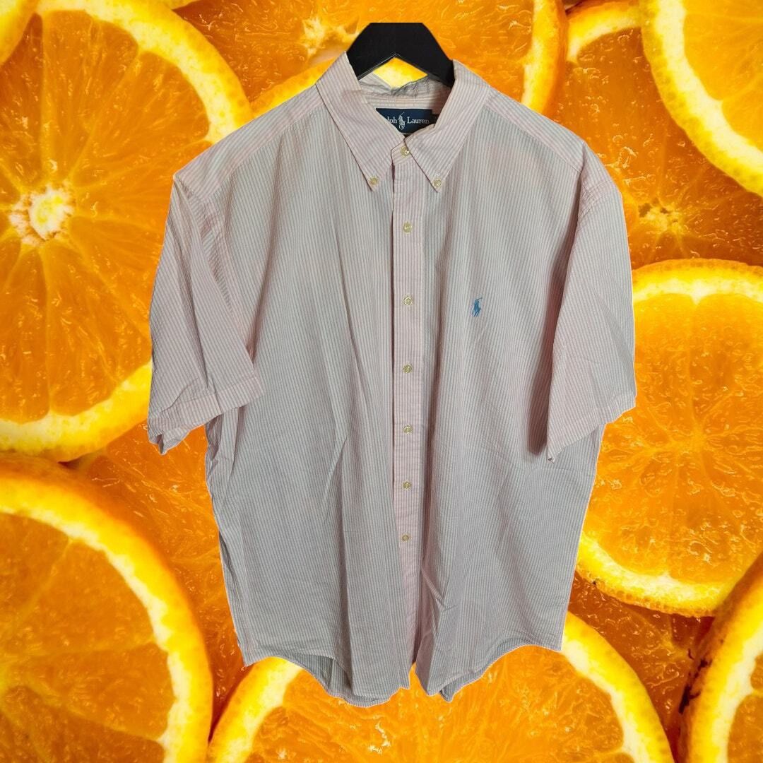 Ralph Lauren Ralph Lauren Men's Classic Fit Stripe Half Sleeve Poplin But Size US XL / EU 56 / 4 - 2 Thumbnail