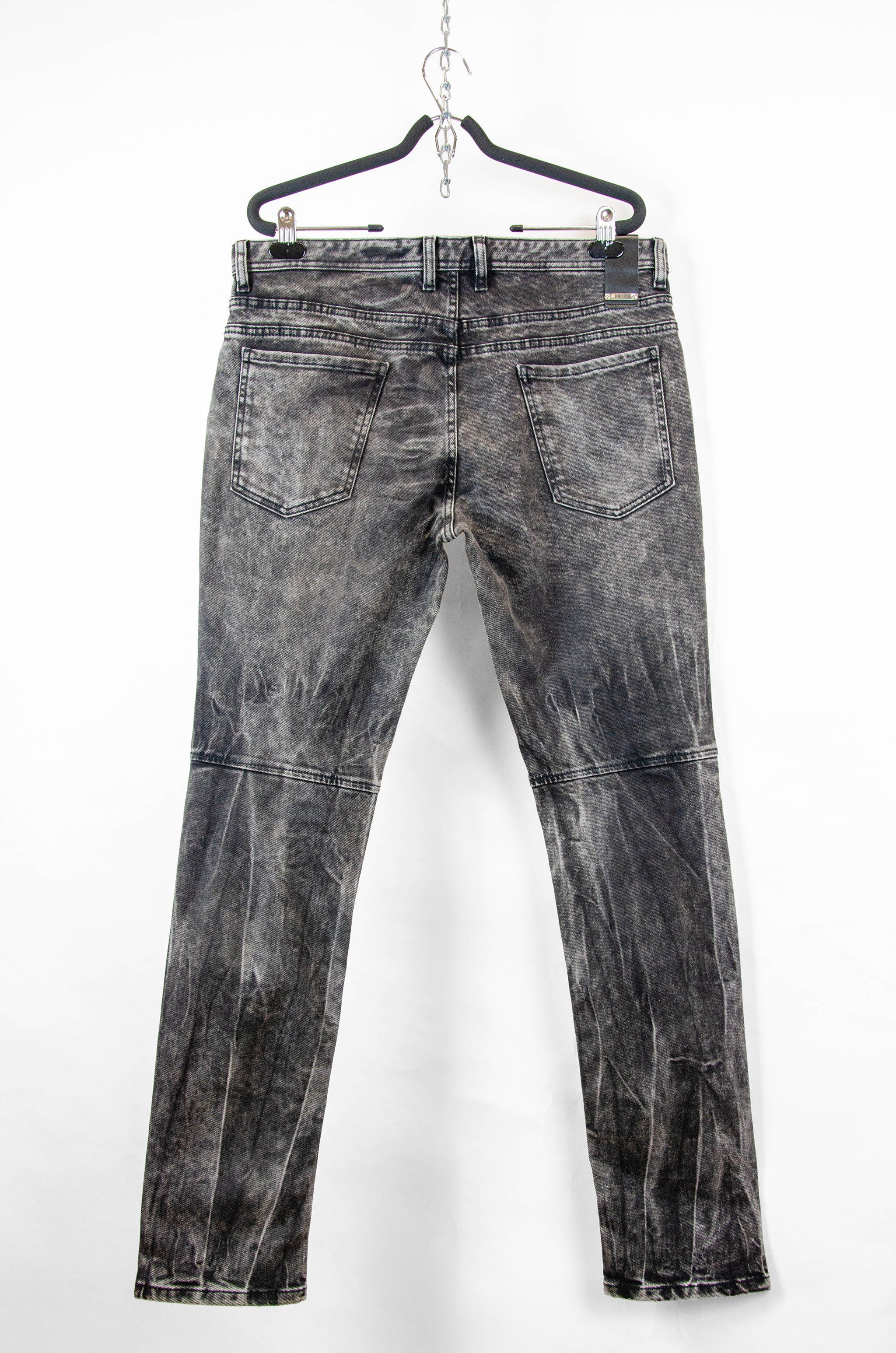 Just Cavalli Just Cavalli Biker Jeans Grey Wash – Size 52 Size US 36 / EU 52 - 2 Thumbnail