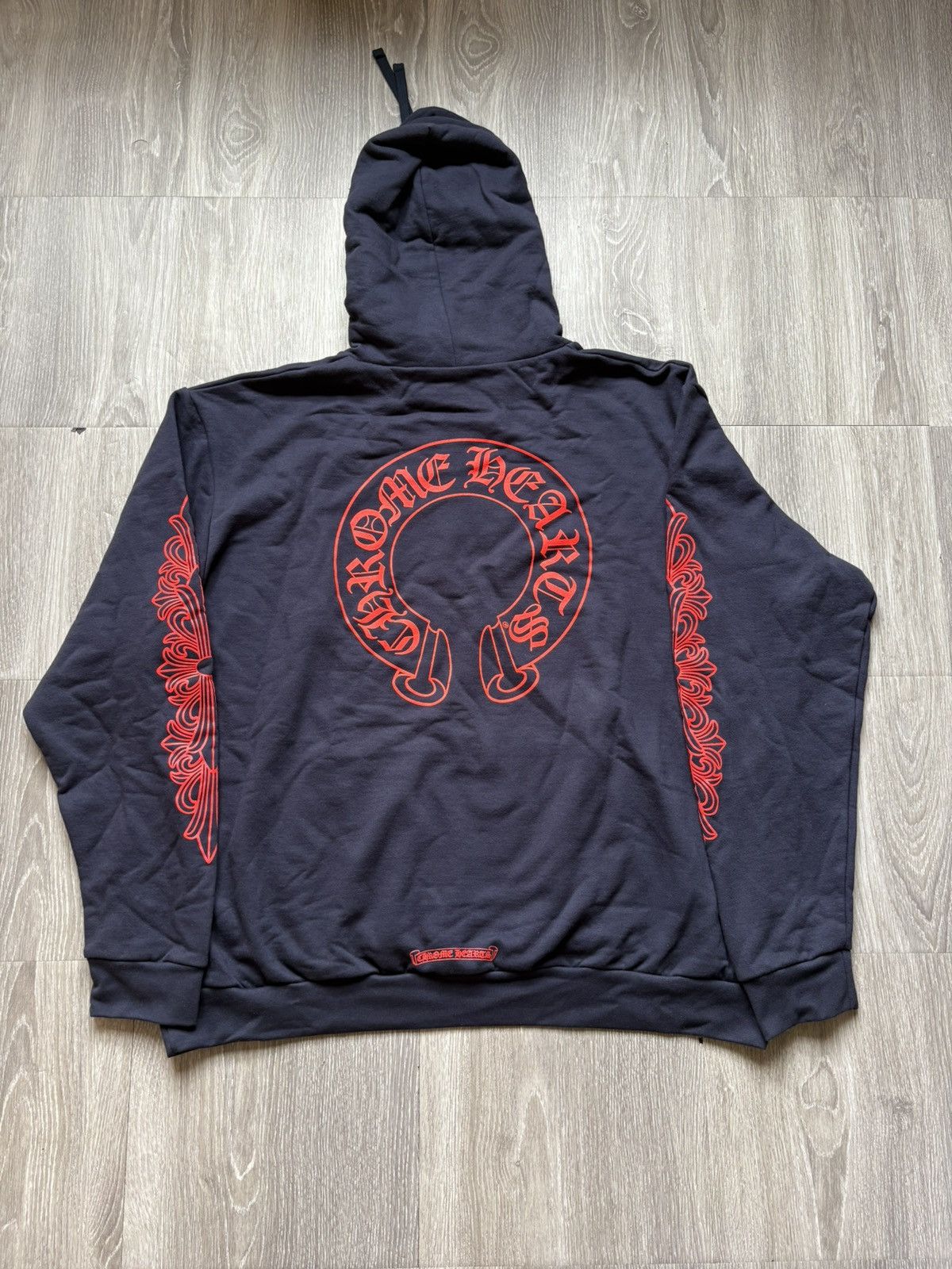 Chrome Hearts Chrome Hearts Navy Red Floral Hoodie Size US XXL / EU 58 / 5 - 5 Thumbnail