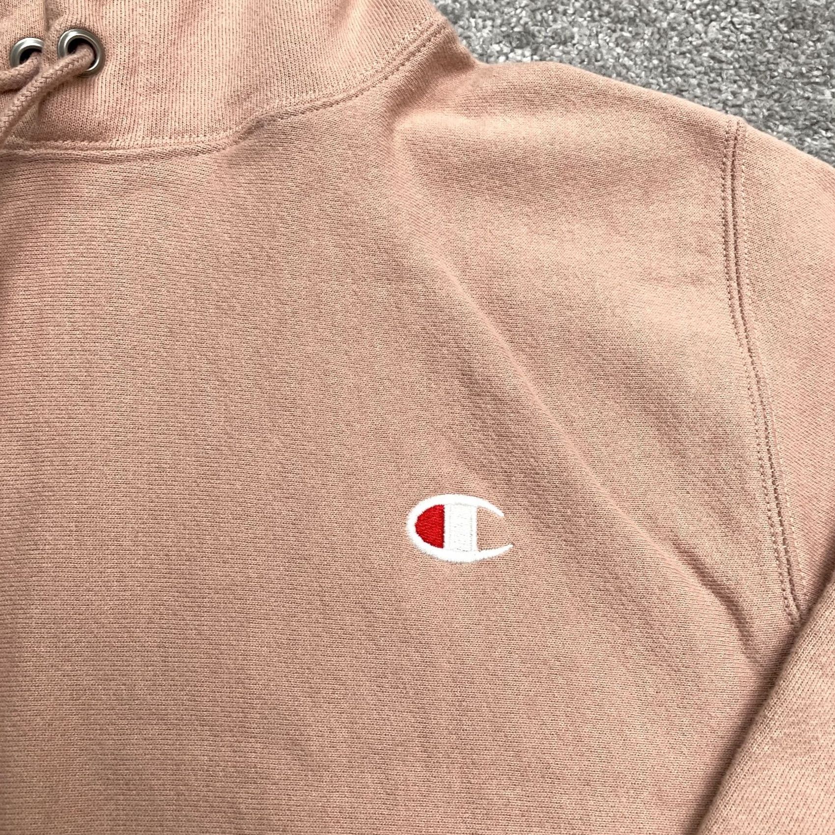 Champion Champion Hoodie Pullover Sweatshirt Unisex Adult Small Orange Fleece Logo Pocketed Stripes Design Modern-Classic Size US S / EU 44-46 / 1 - 5 Thumbnail