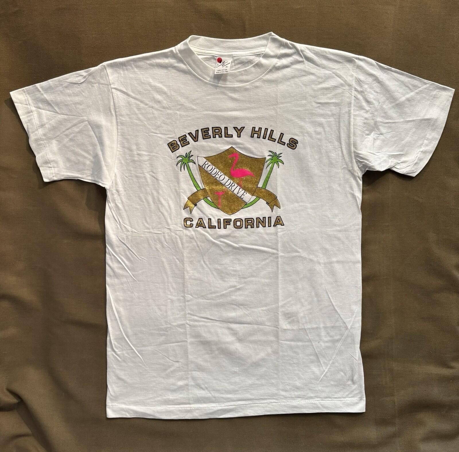 Vintage Vintage 1980s Beverly Hills Rodeo Dr CA XL Single Stitch New Size US XL / EU 56 / 4 - 1 Thumbnail