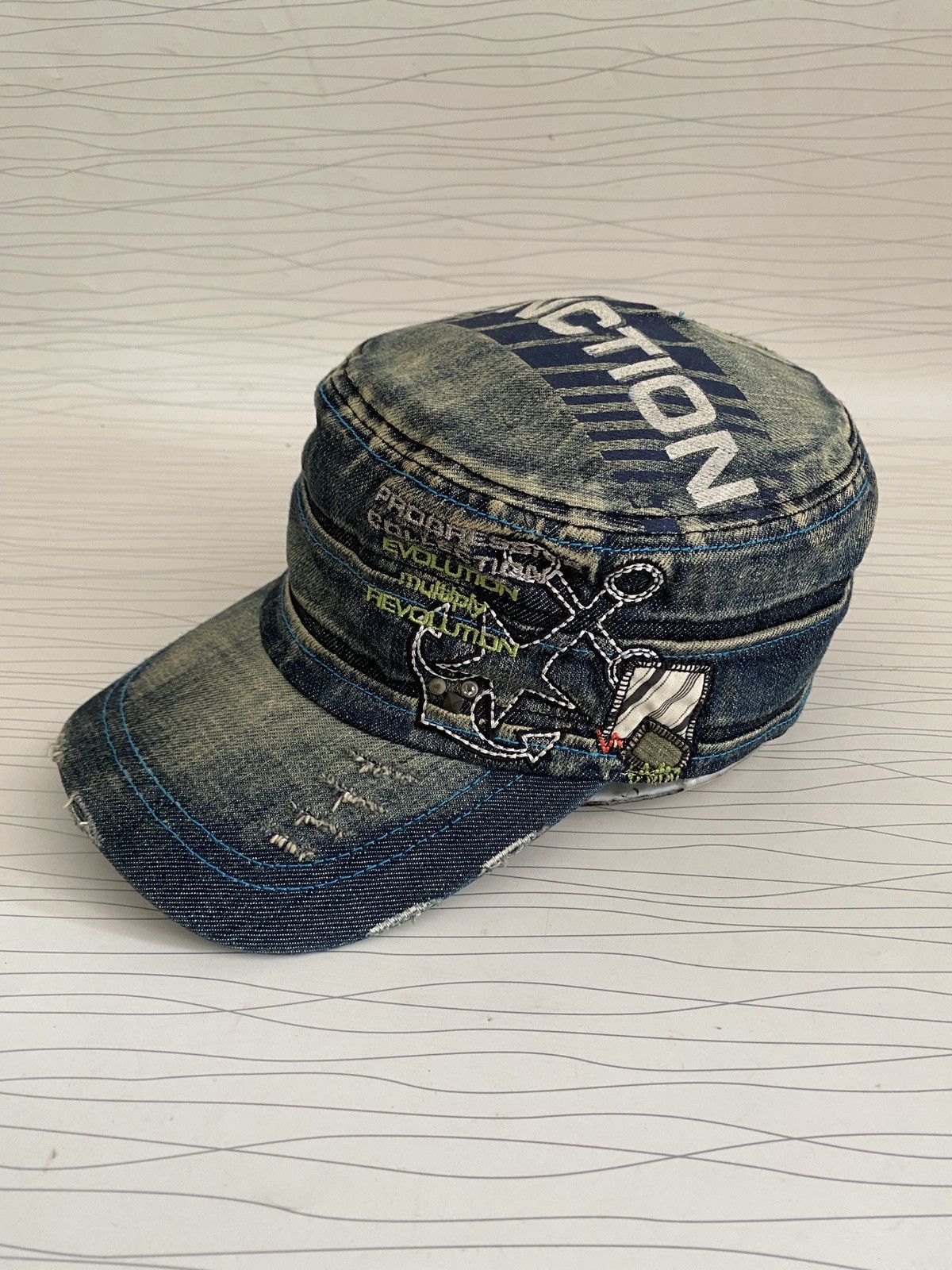 If Six Was Nine EXR Function Distressed Avant Garde Patrol Cap Size ONE SIZE - 4 Thumbnail