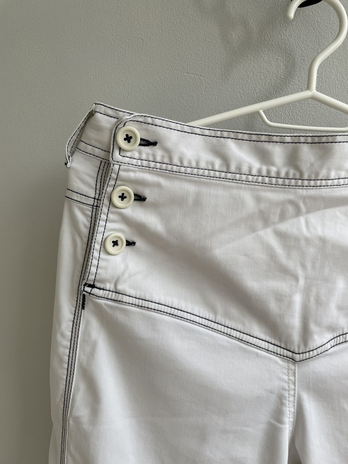 Miss Sixty Miss Sixty Vintage Flared Pants White Denim Jeans Size 27" / US 4 / IT 40 - 11 Thumbnail