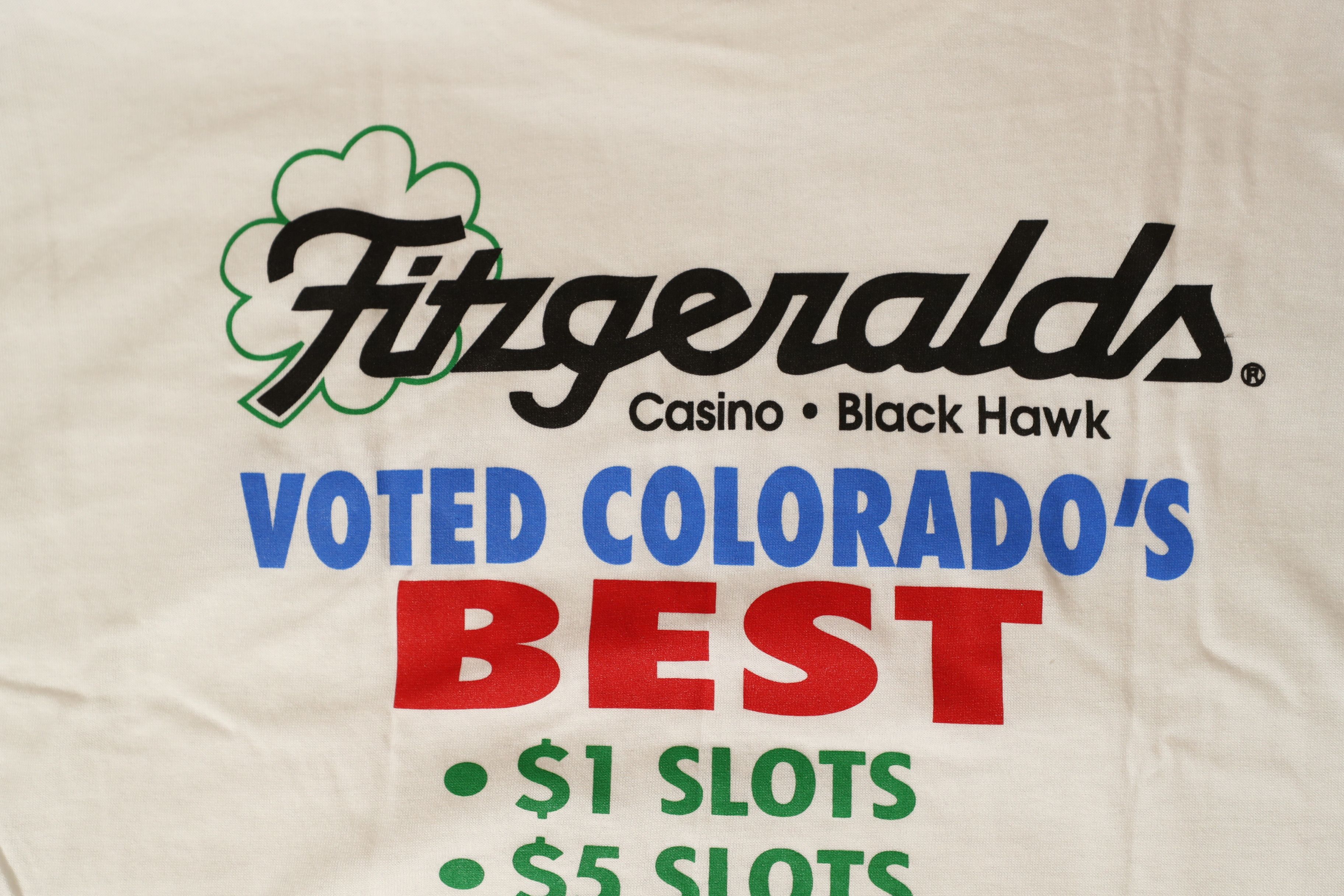 Vintage Fitzgeralds Casino "Play at the Best" Single Stitch Tee (L) Size US L / EU 52-54 / 3 - 9 Thumbnail