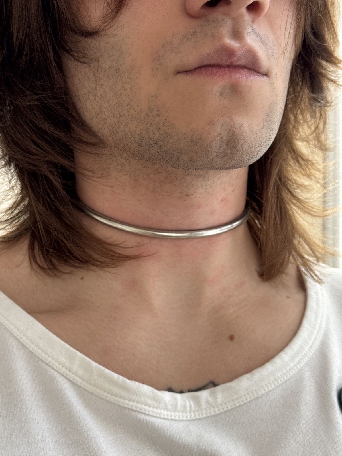Ann Demeulemeester 925 Solid Silver Archive Tube Necklace Size ONE SIZE - 7 Thumbnail