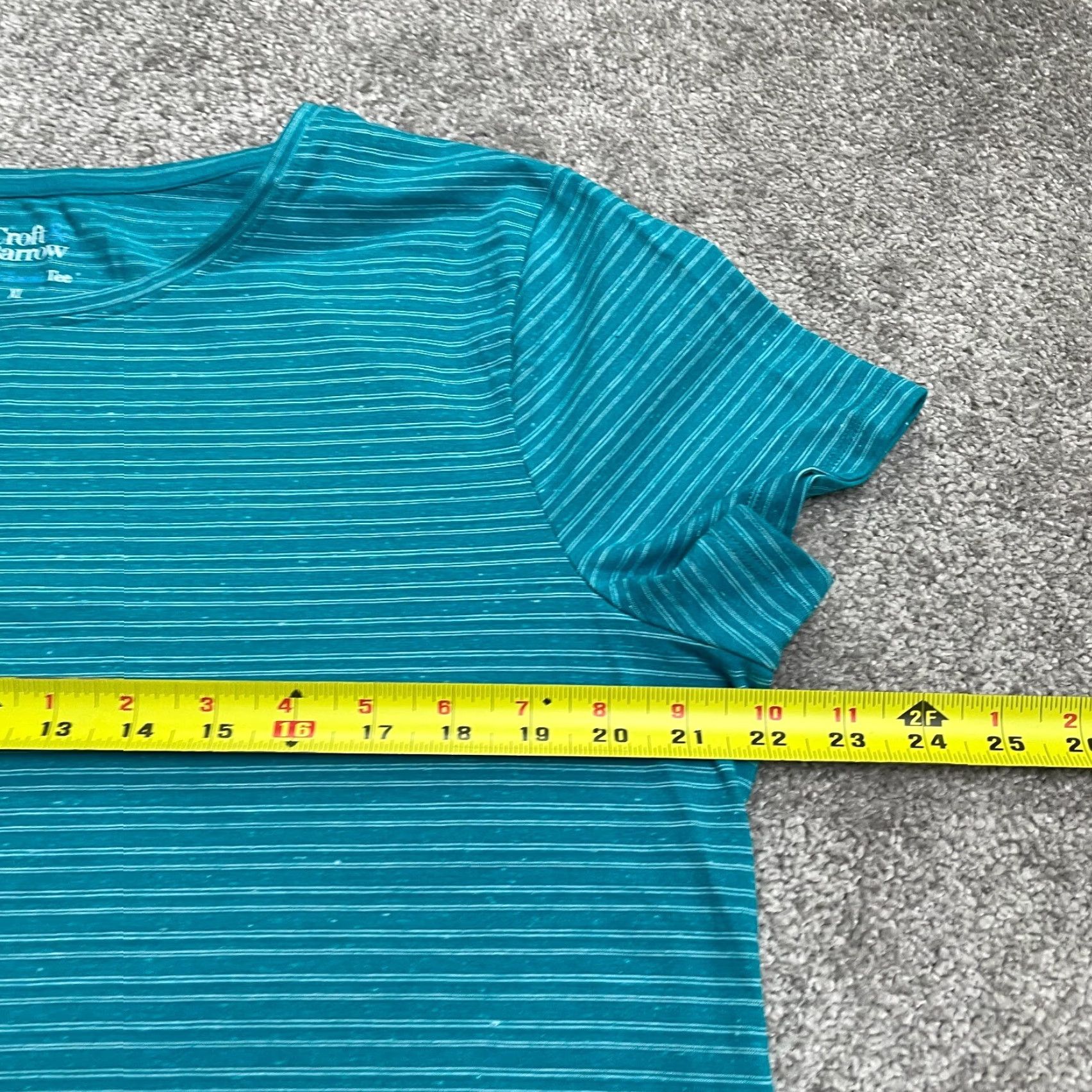 Croft & Barrow Croft & Barrow The Classic Tee Womens XL Blue Striped Crew Neck Casual T-Shirt Size XL / US 12-14 / IT 48-50 - 7 Thumbnail