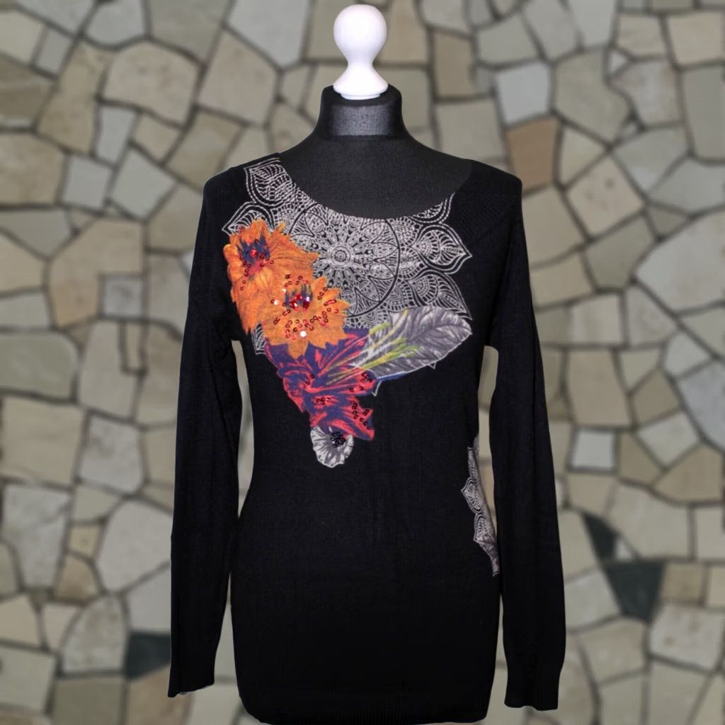 Desigual Desigual Aneta Jumper Tunic Pullover womens S Black Size S / US 4 / IT 40 - 1 Thumbnail